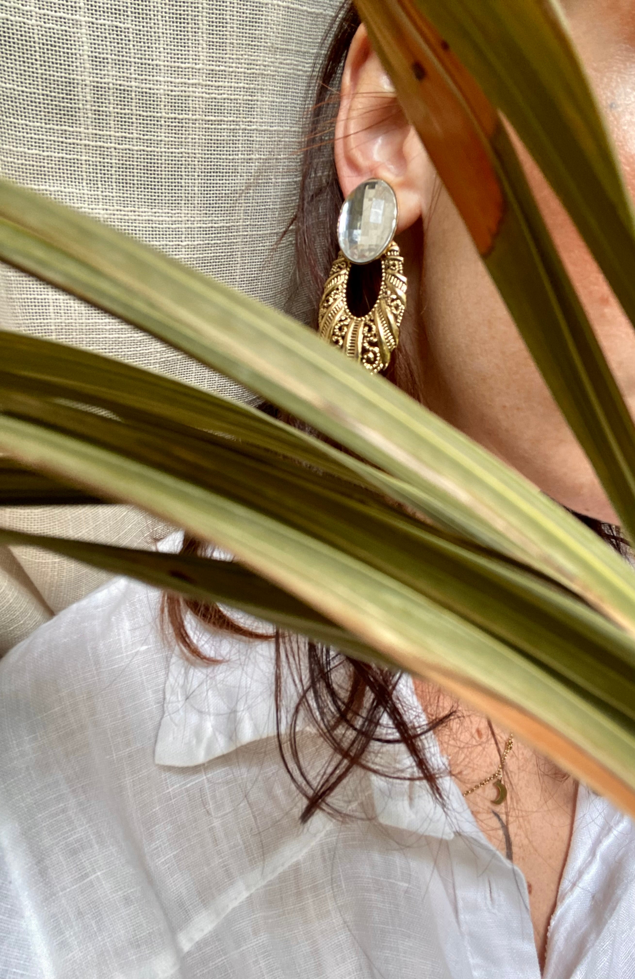 Venere orecchini a clip con punto luce