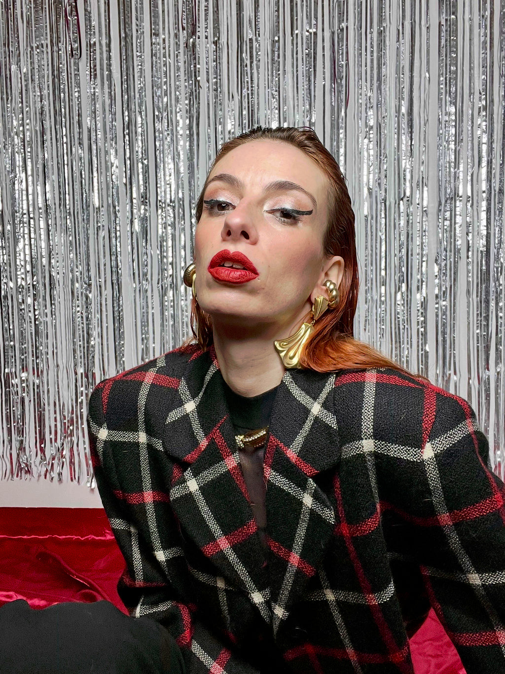 Blazer tartan in lana