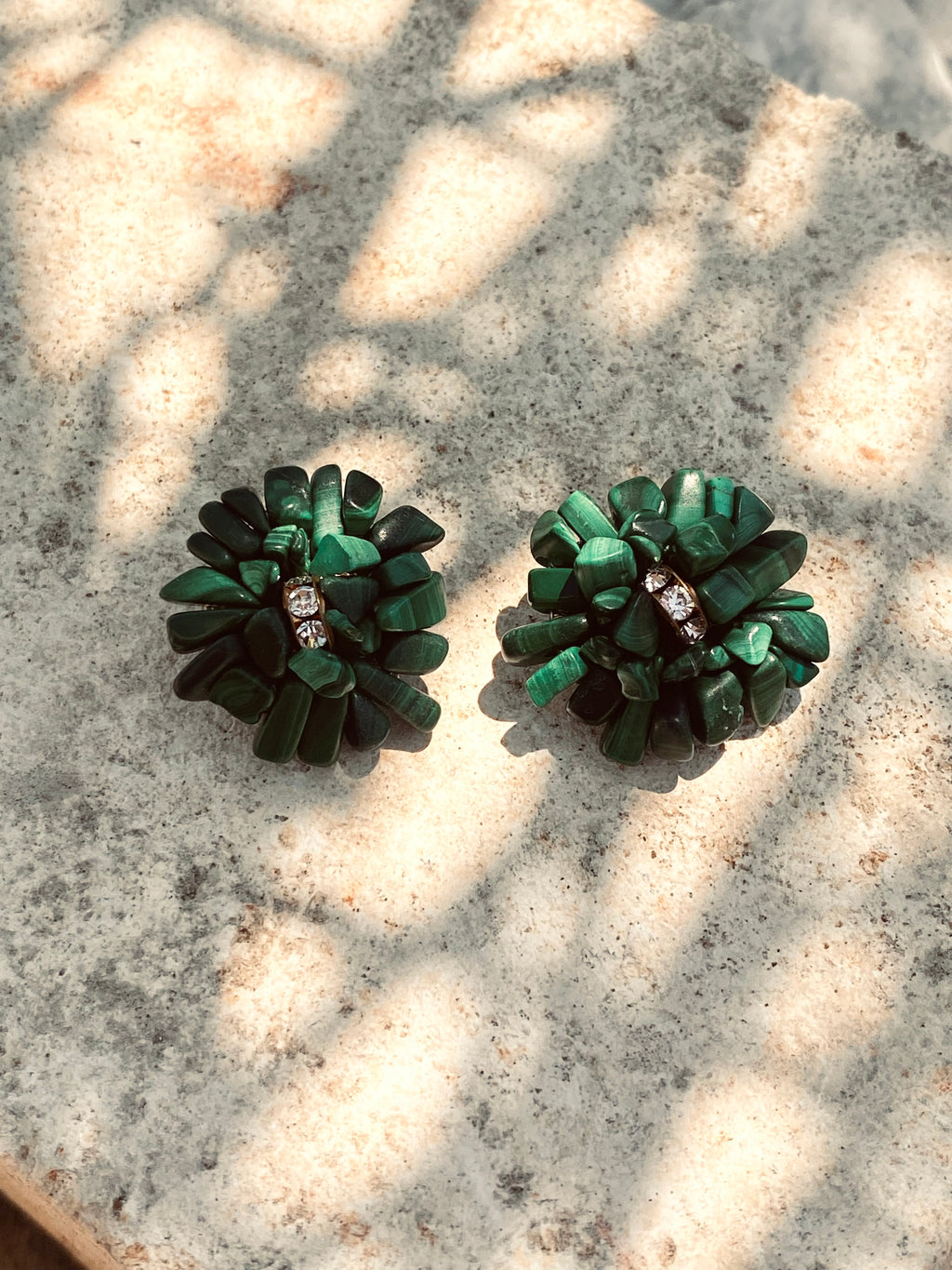 Boucles d'oreilles EMERALD en pierres véritables