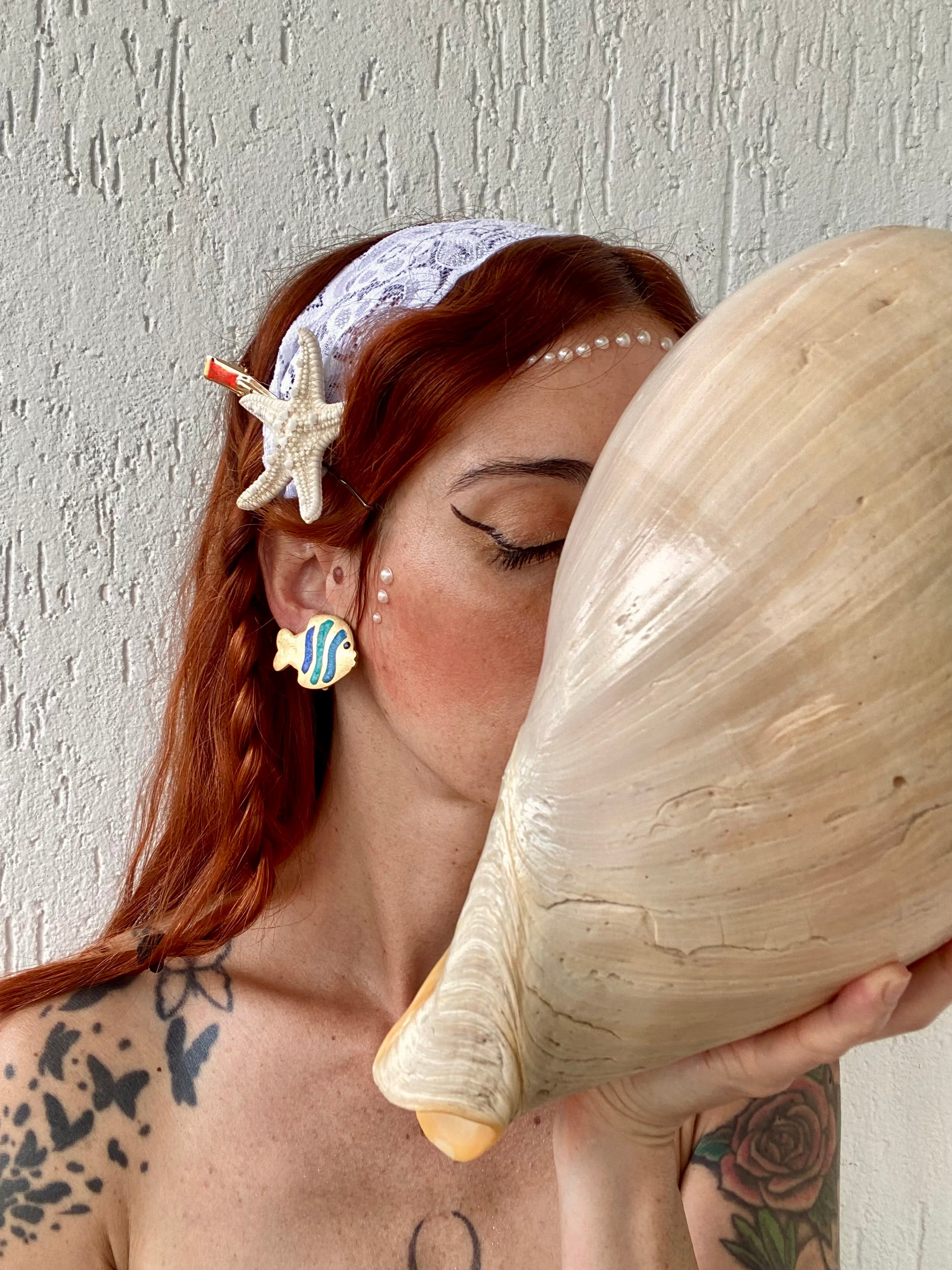 Orecchini pesce a clip by Agatha Paris