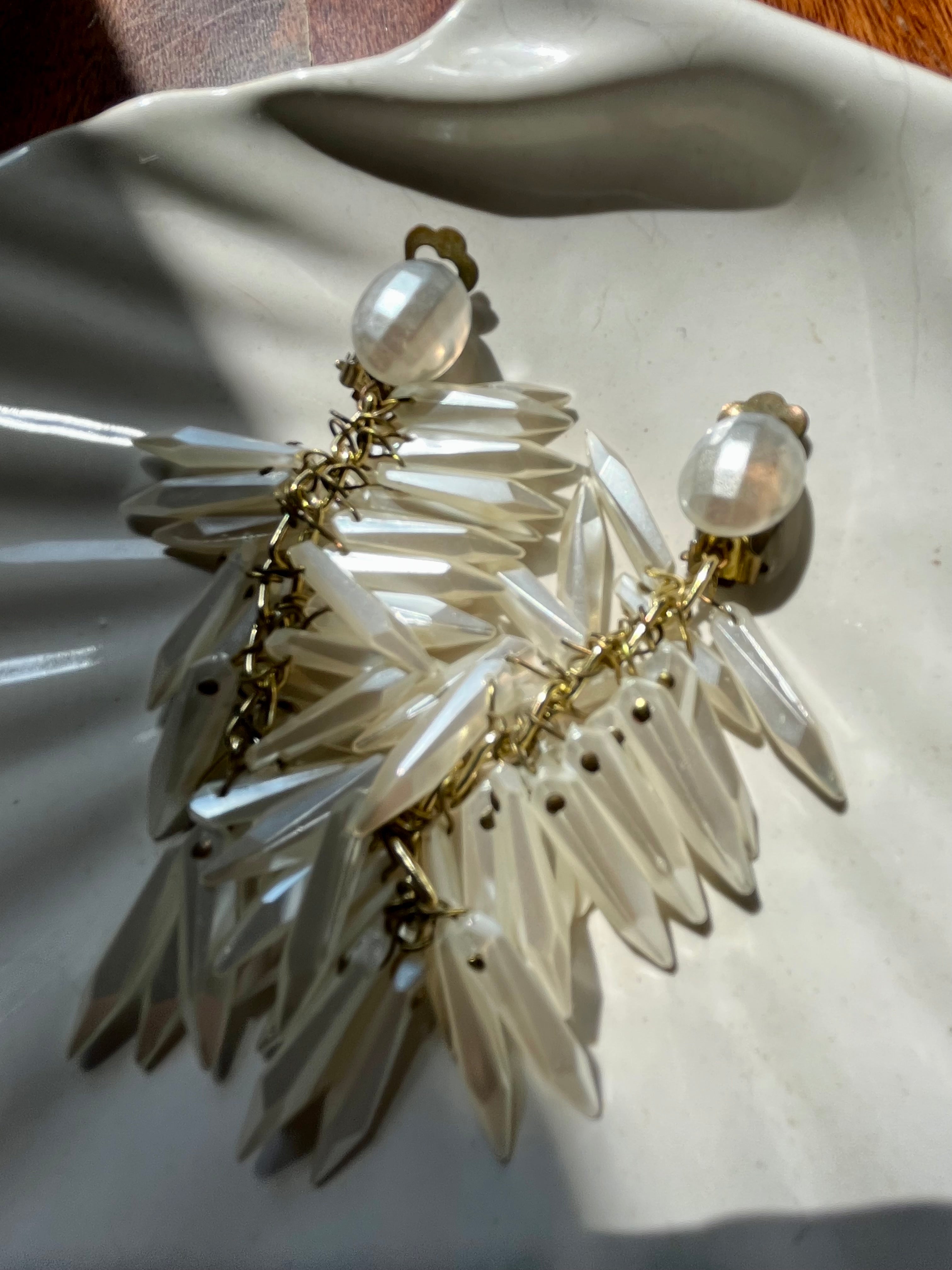 Boucles d'oreilles clips en nacre Pureté