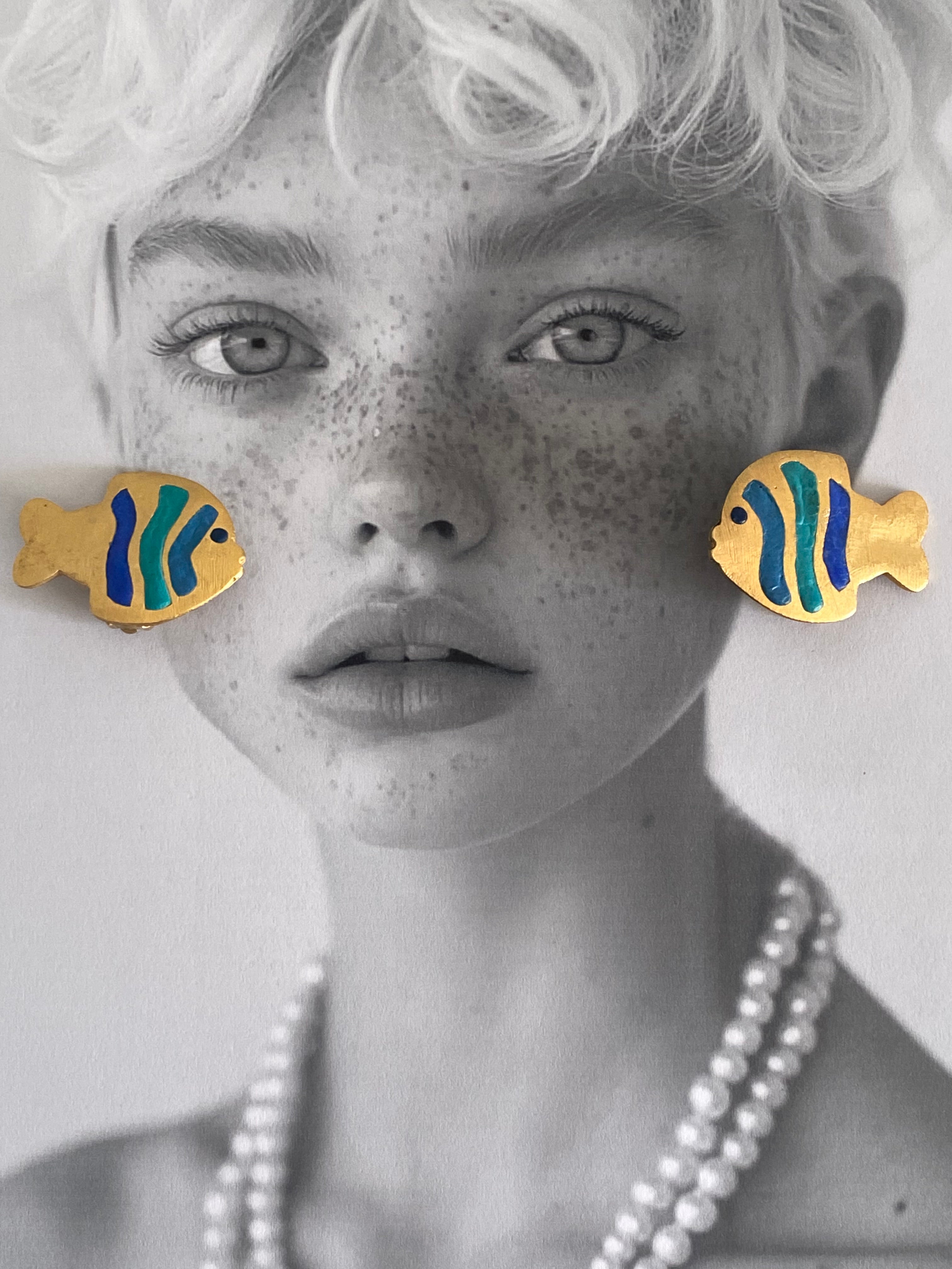 Orecchini pesce a clip by Agatha Paris