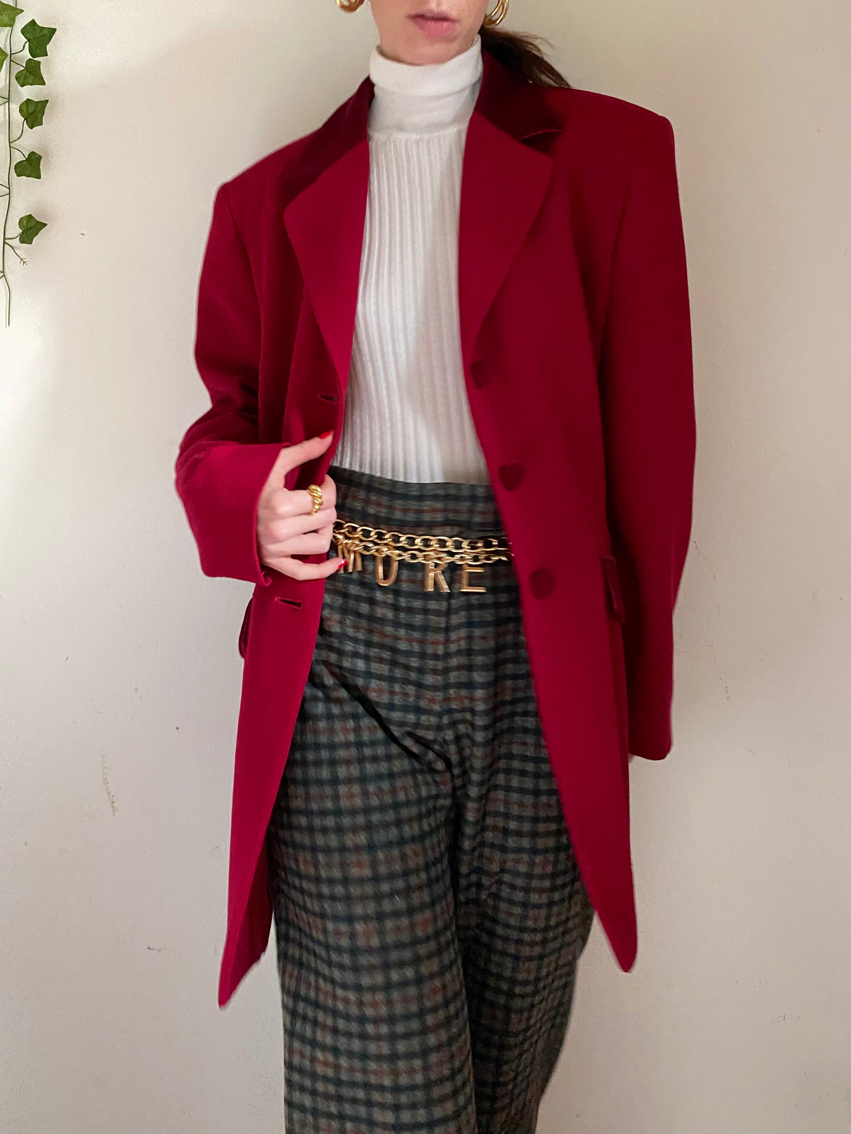 Blazer con dettagli in velluto monopetto