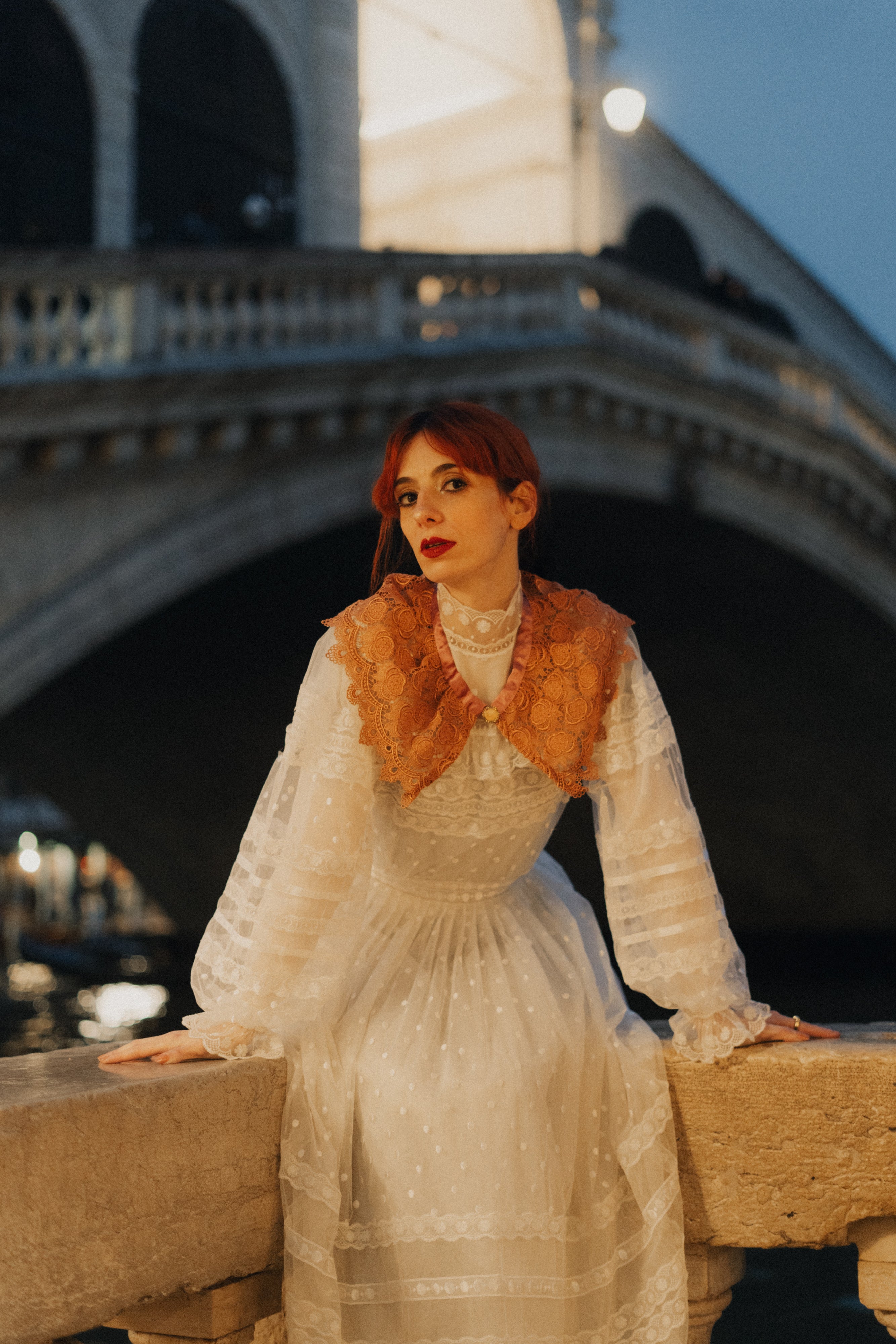 Colletto stile chiacchierino in pizzo antico veneziano