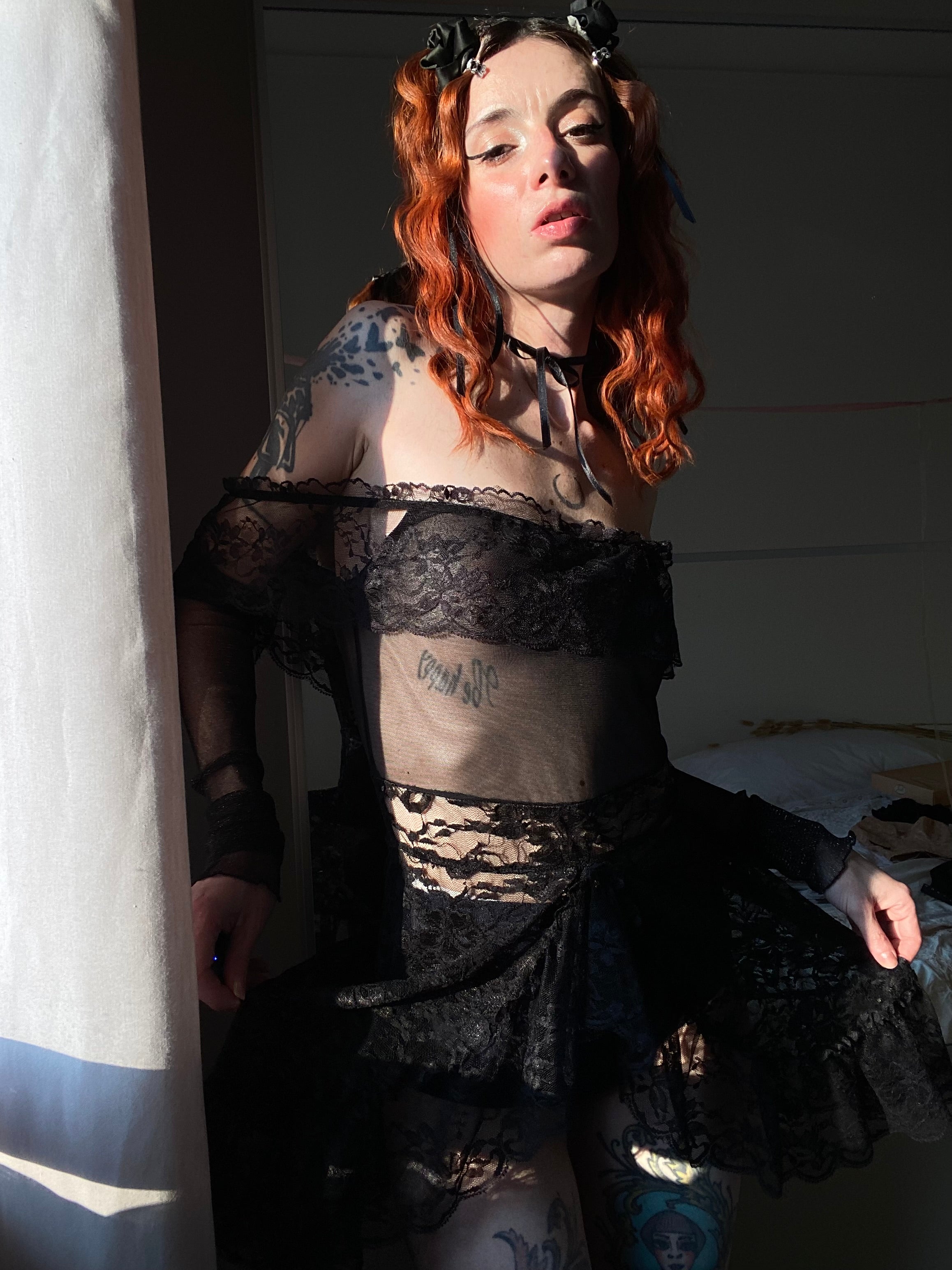 Baby doll noir velour