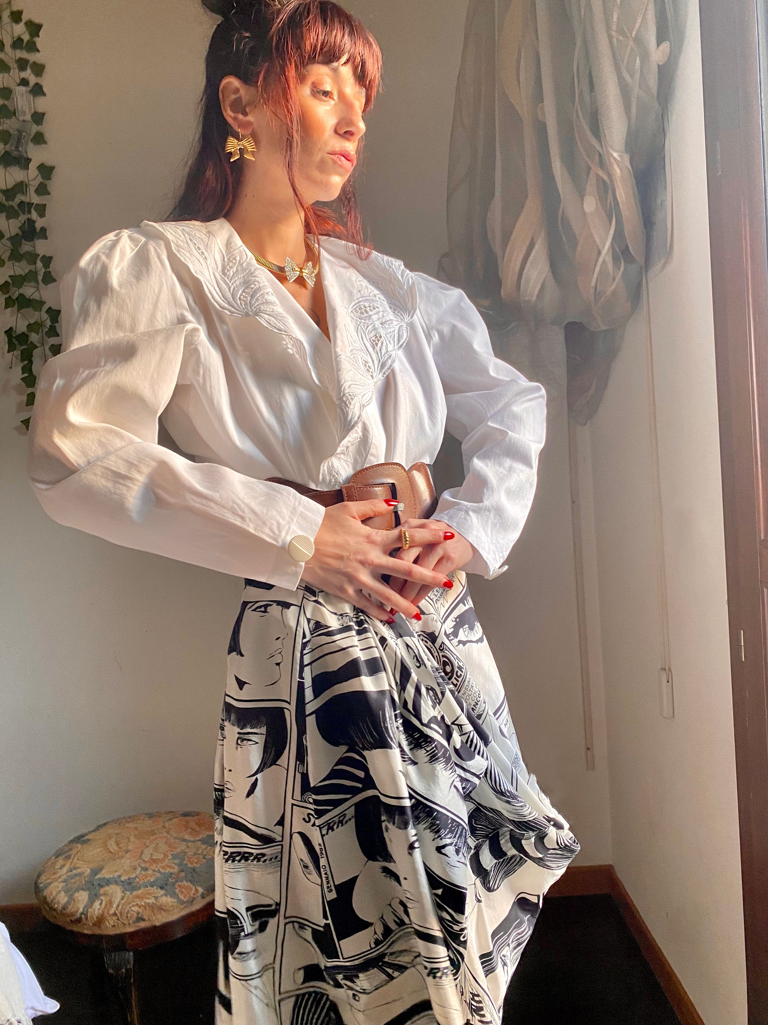 Blusa con colletto alla marinara