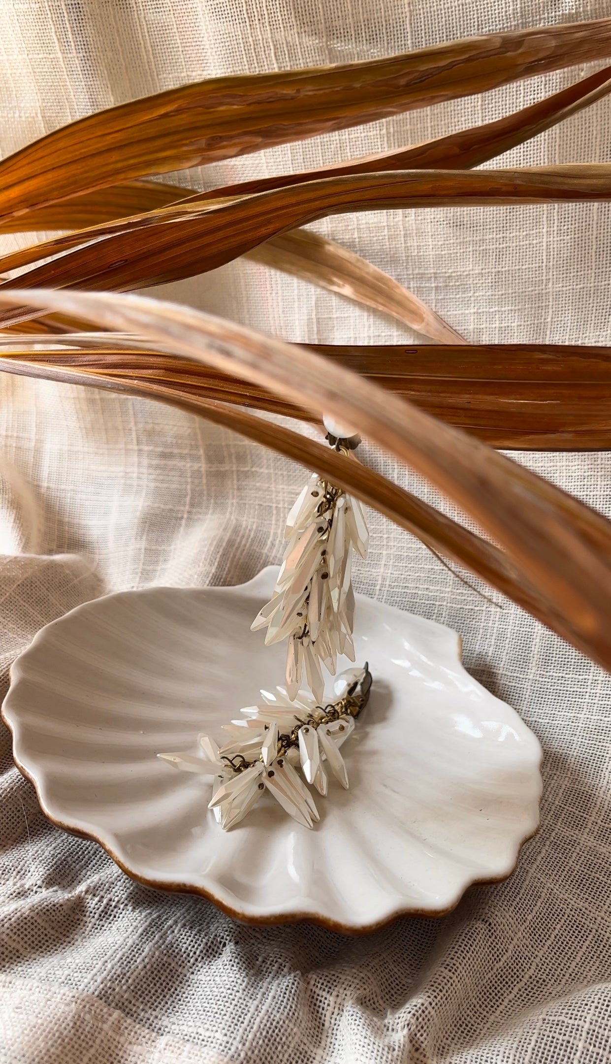 Boucles d'oreilles clips en nacre Pureté