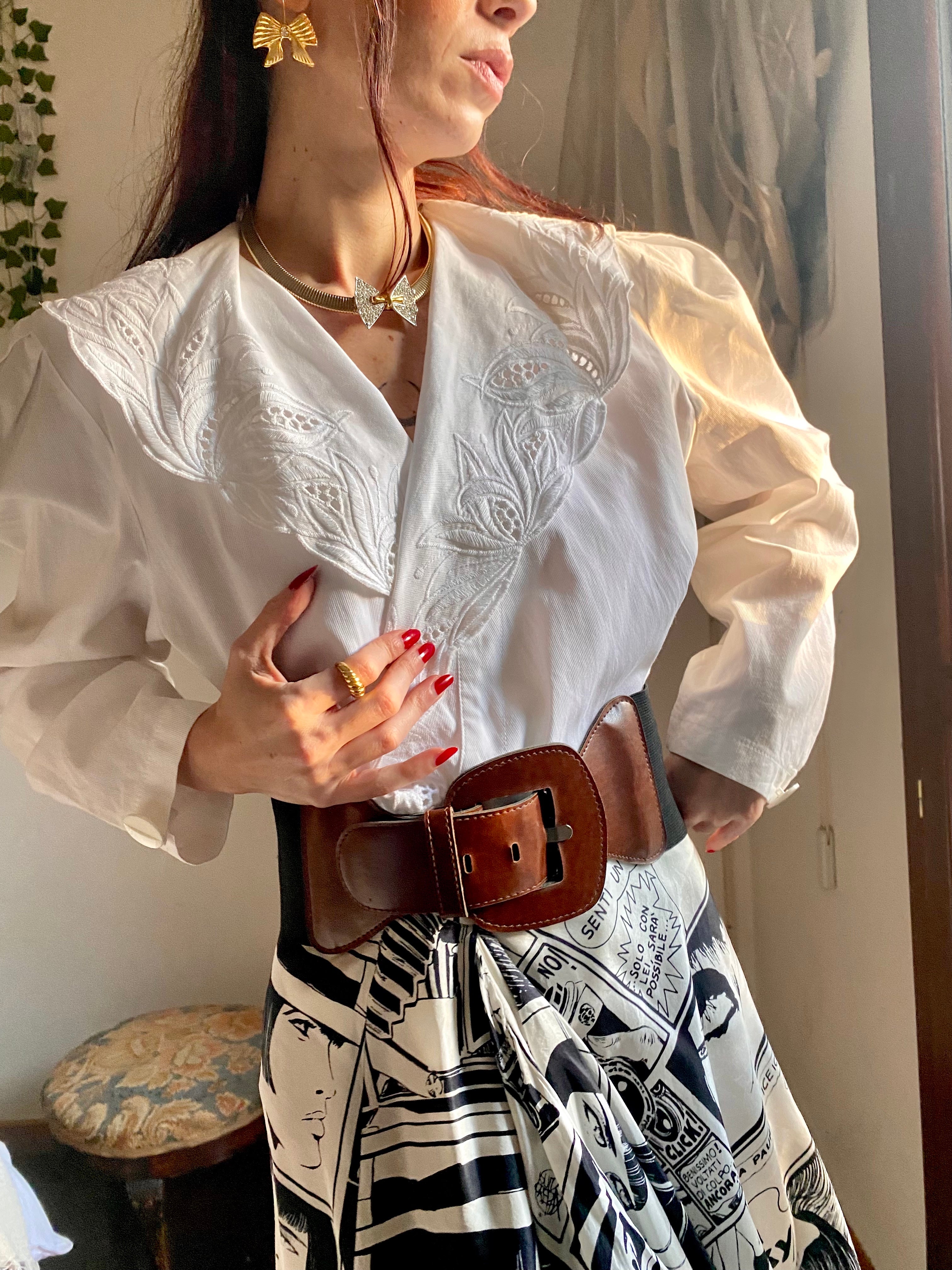 Blusa con colletto alla marinara