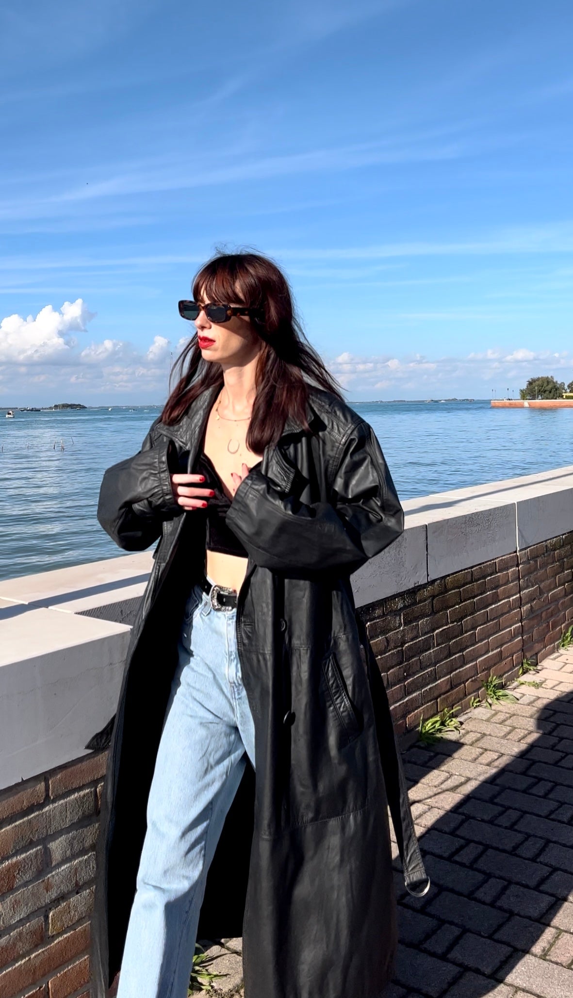 Trench in pelle over