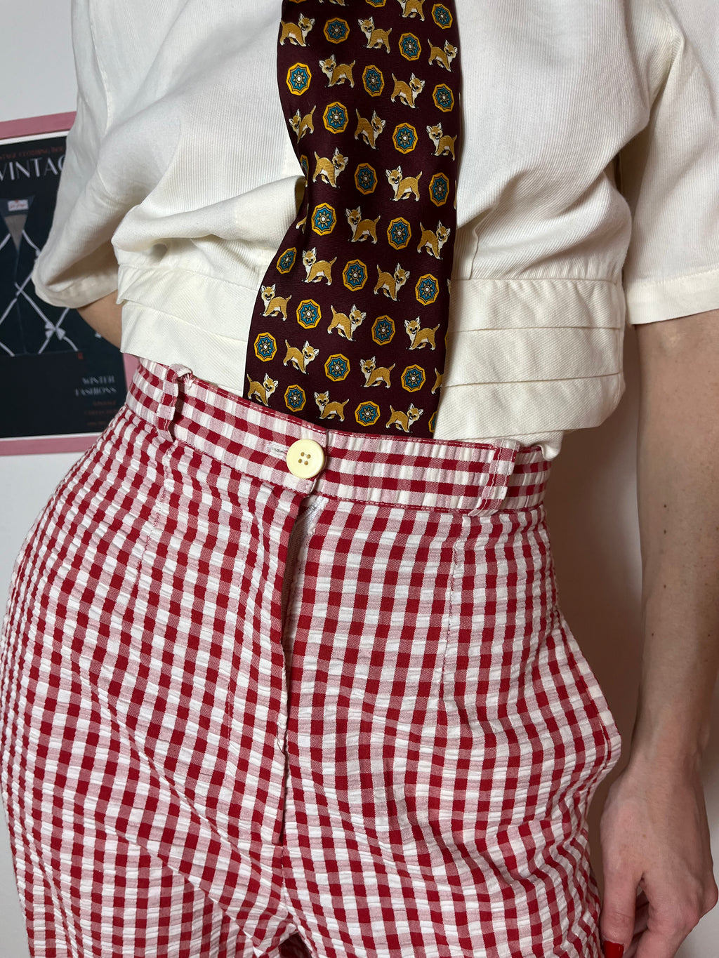Pantaloni Vichy
