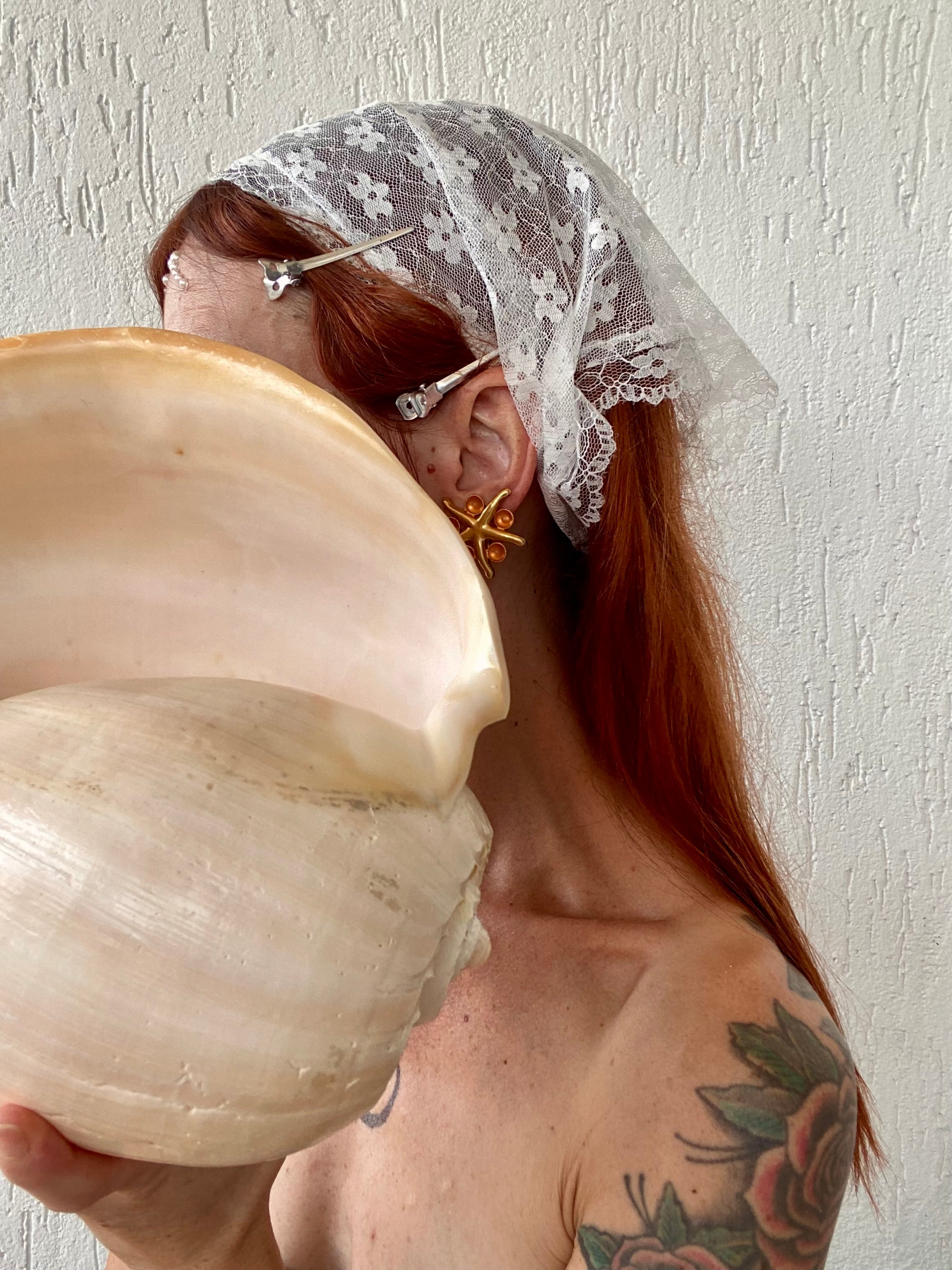 Stella marina orecchini a clip