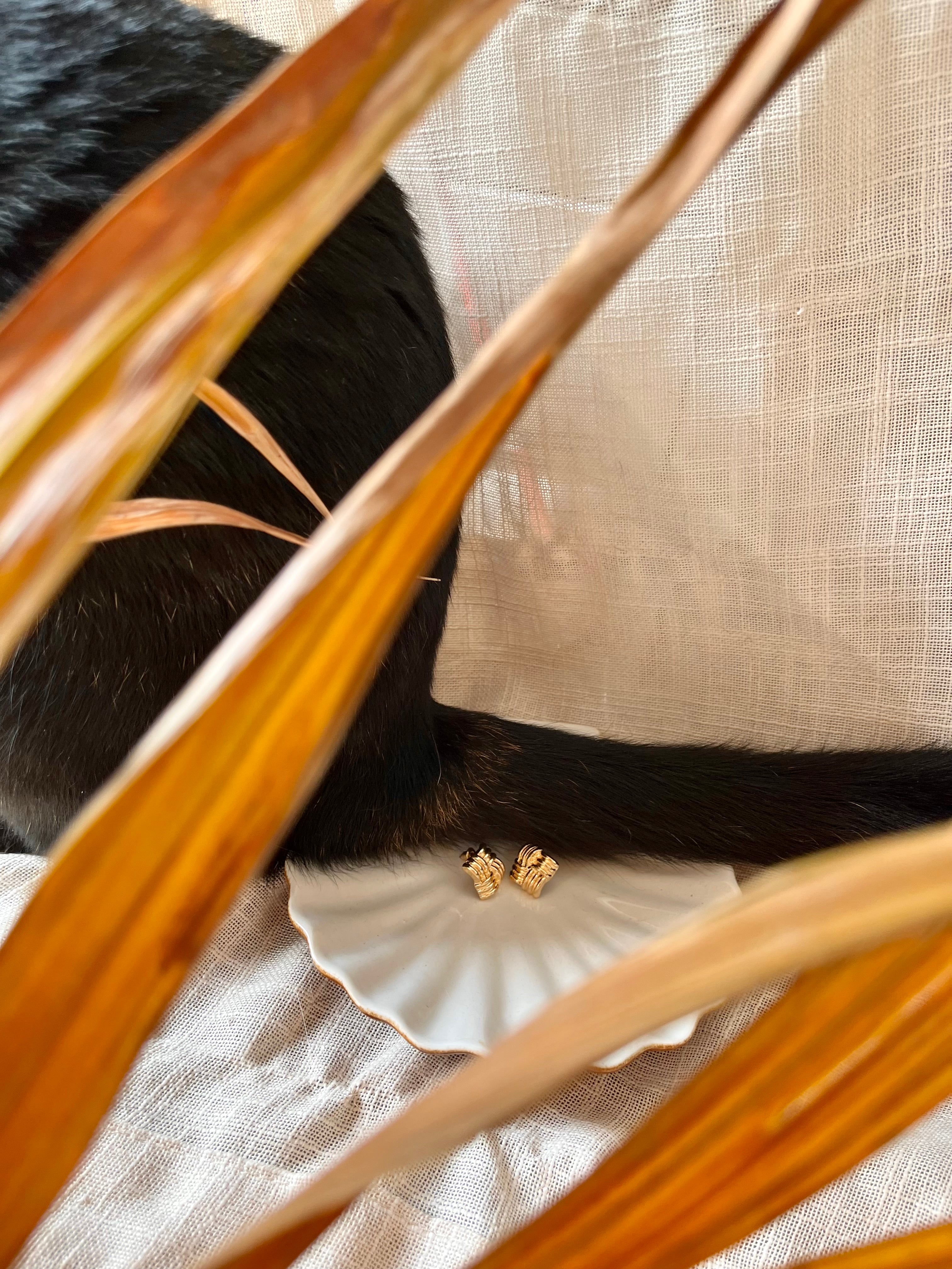 Orecchini quadrati bombati