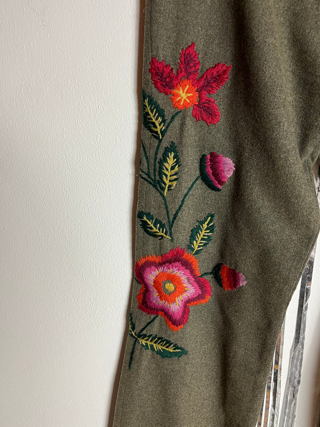 Pantaloni oliva in lana Mariella Burani