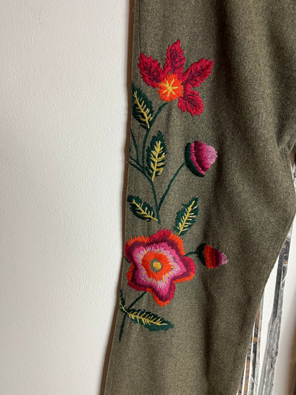 Pantaloni oliva in lana Mariella Burani