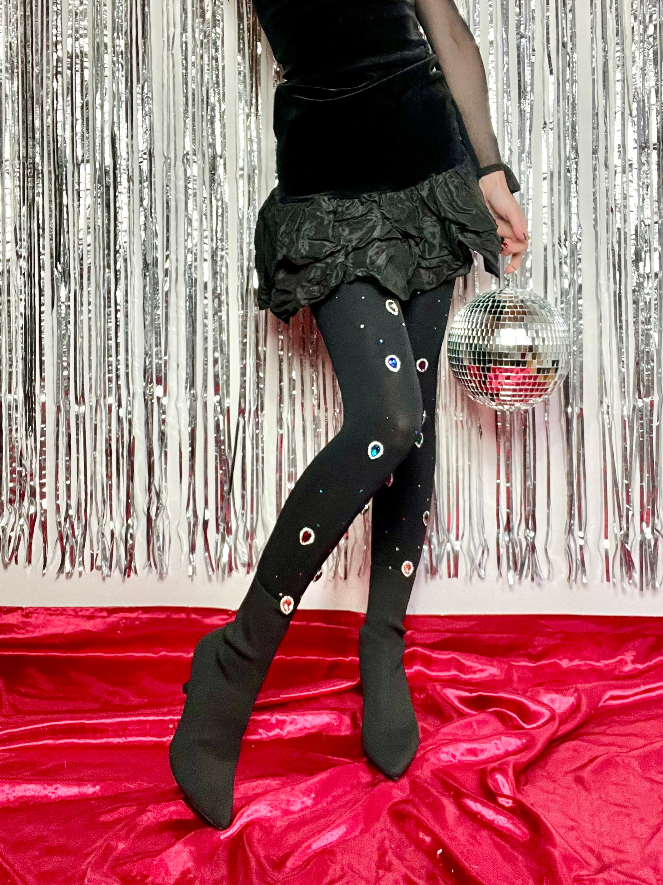 Mini abito da sera a fascia 80s con gonna Frou Frou