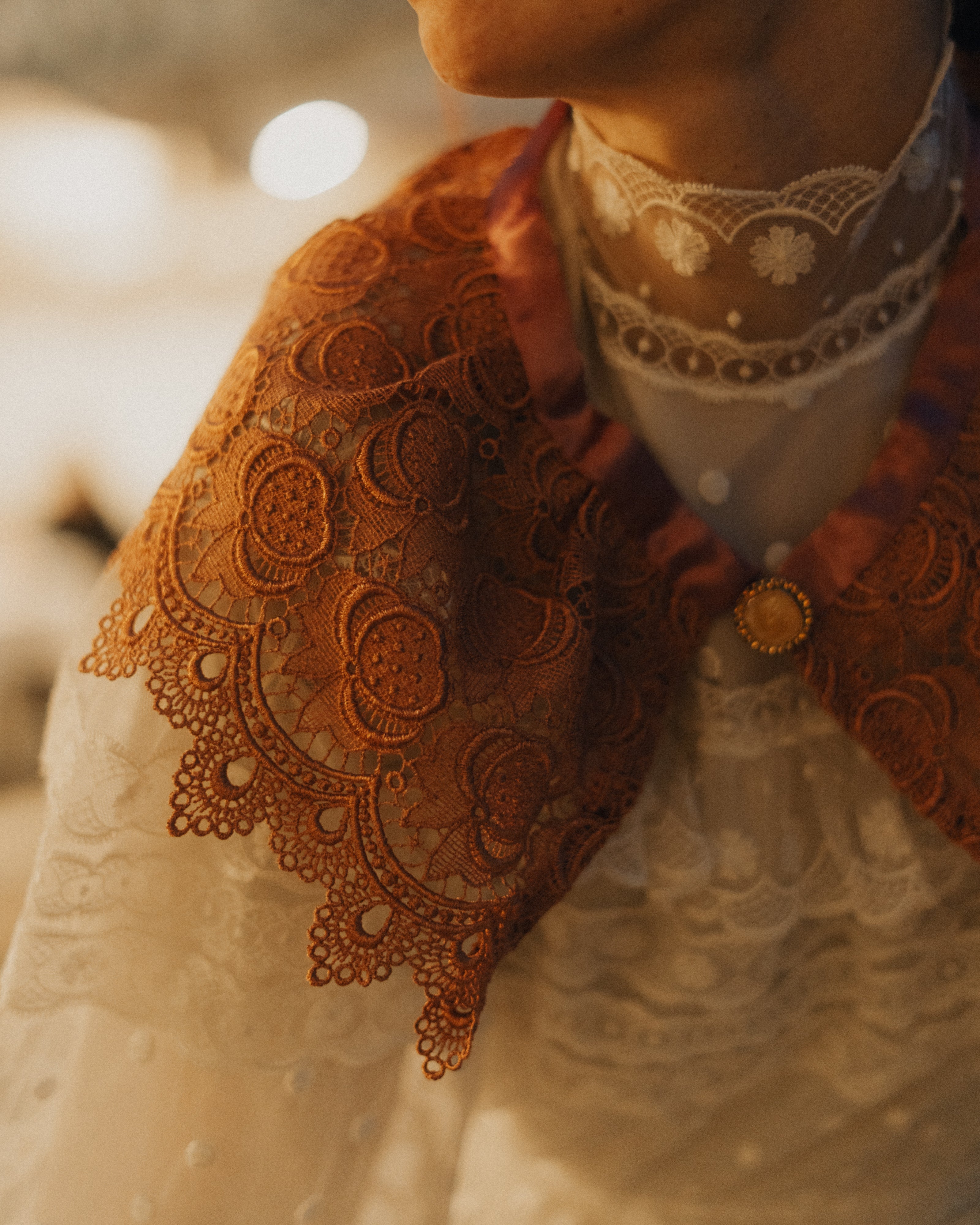 Colletto stile chiacchierino in pizzo antico veneziano