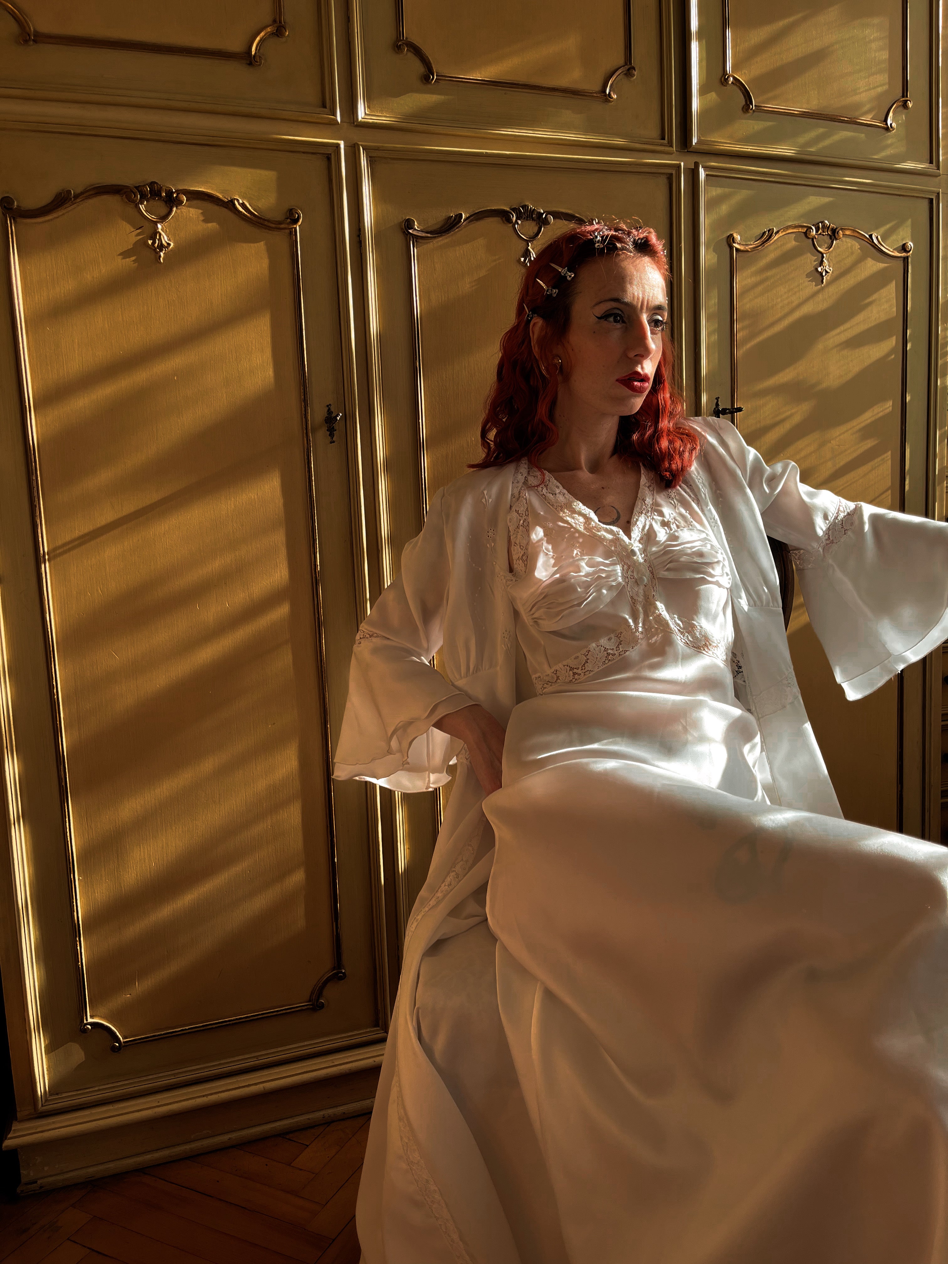 Set sottoveste e vestaglia anni ‘70s