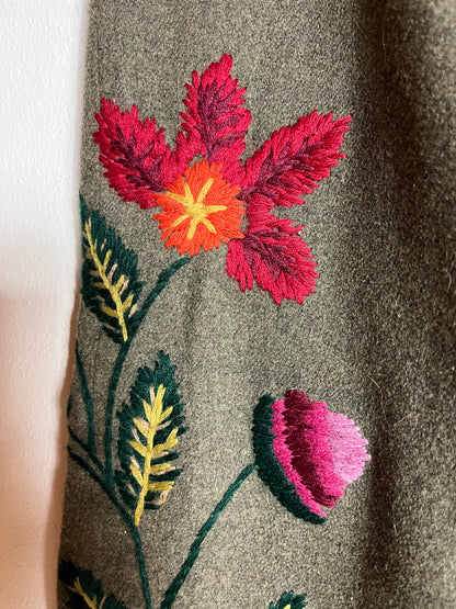 Pantaloni oliva in lana Mariella Burani