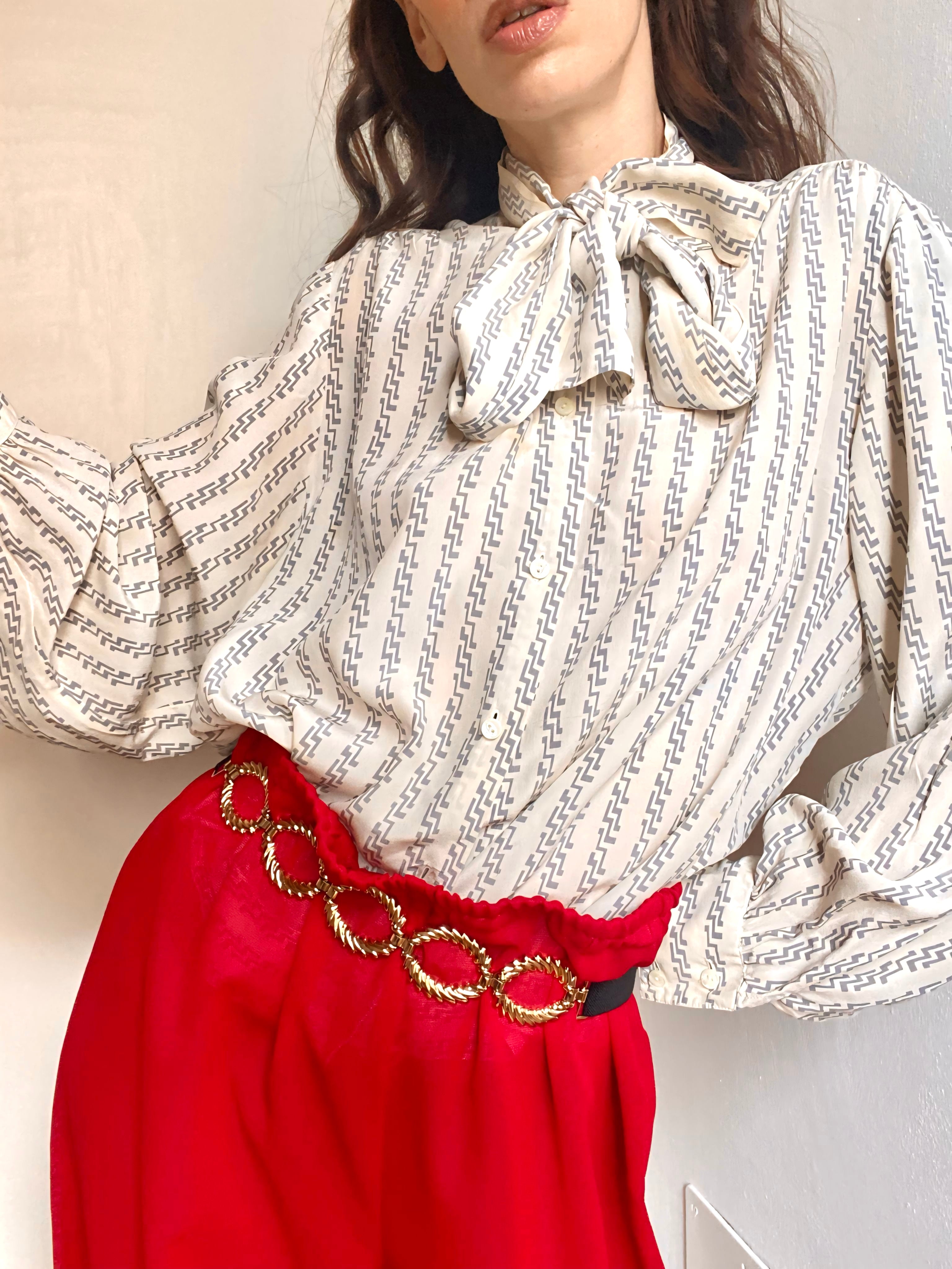 Camicia jabot sartoriale anni settanta