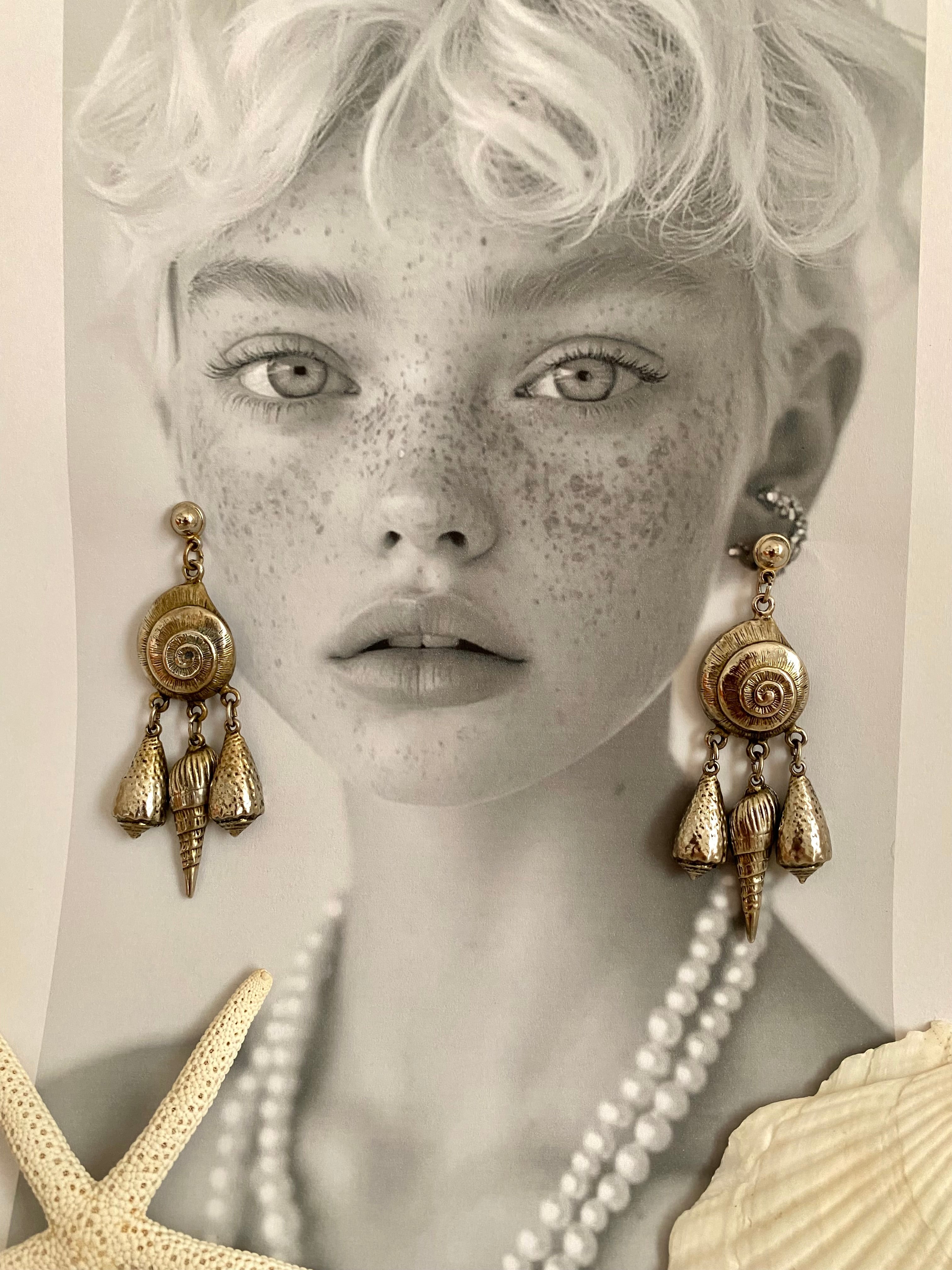 Scilla D’oro orecchini pendenti conchiglie