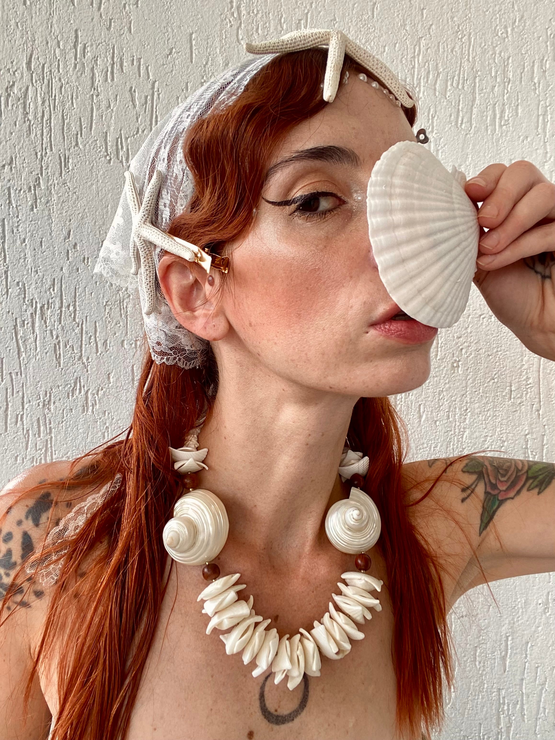 Conchiglia di Teti collana in vere conchiglie