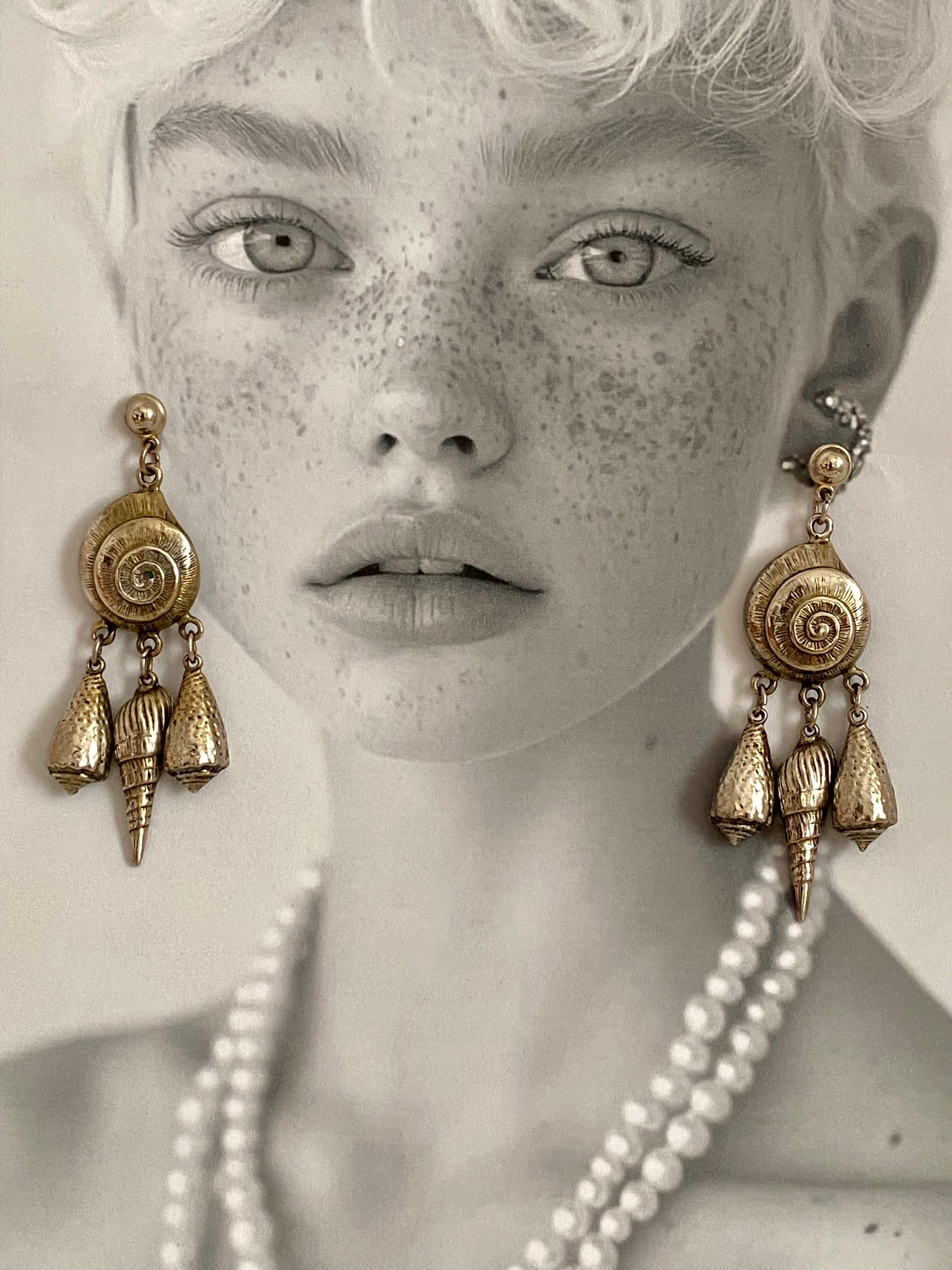 Scilla D’oro orecchini pendenti conchiglie