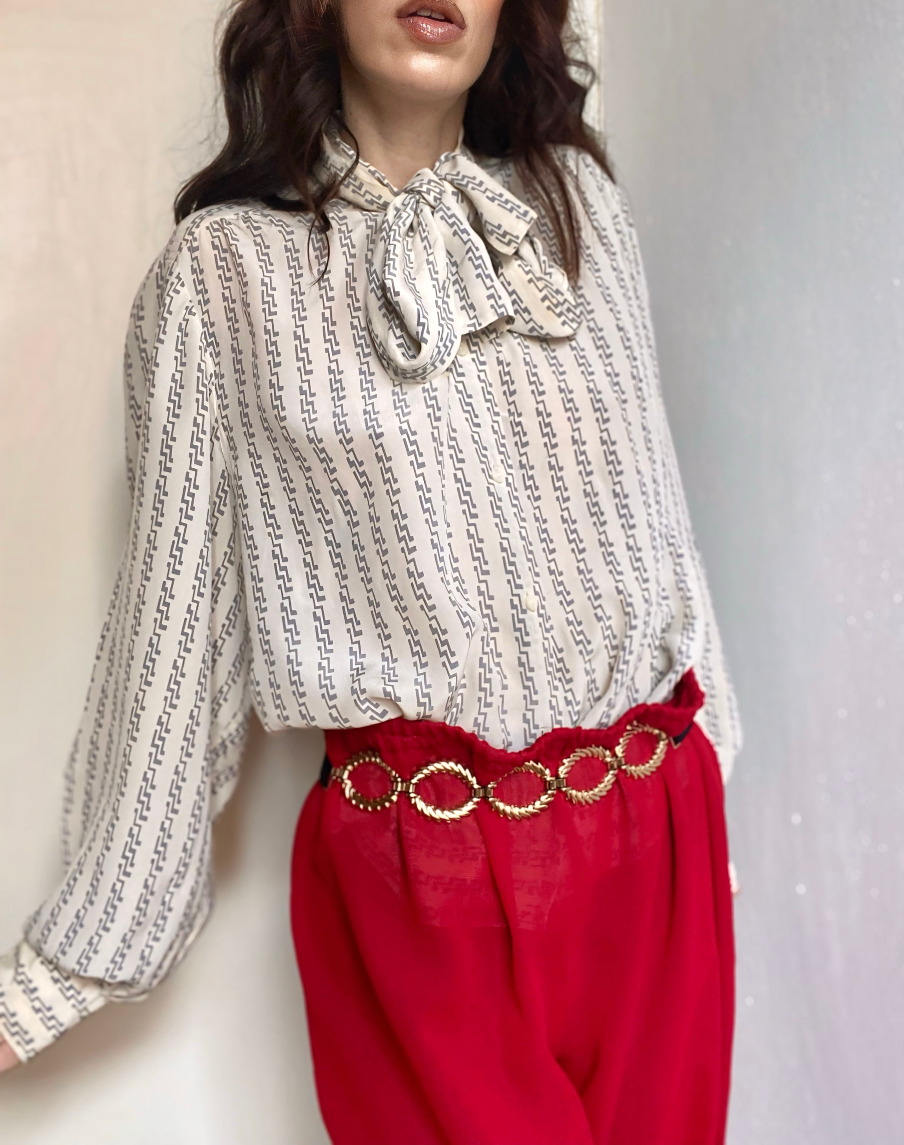 Camicia jabot sartoriale anni settanta