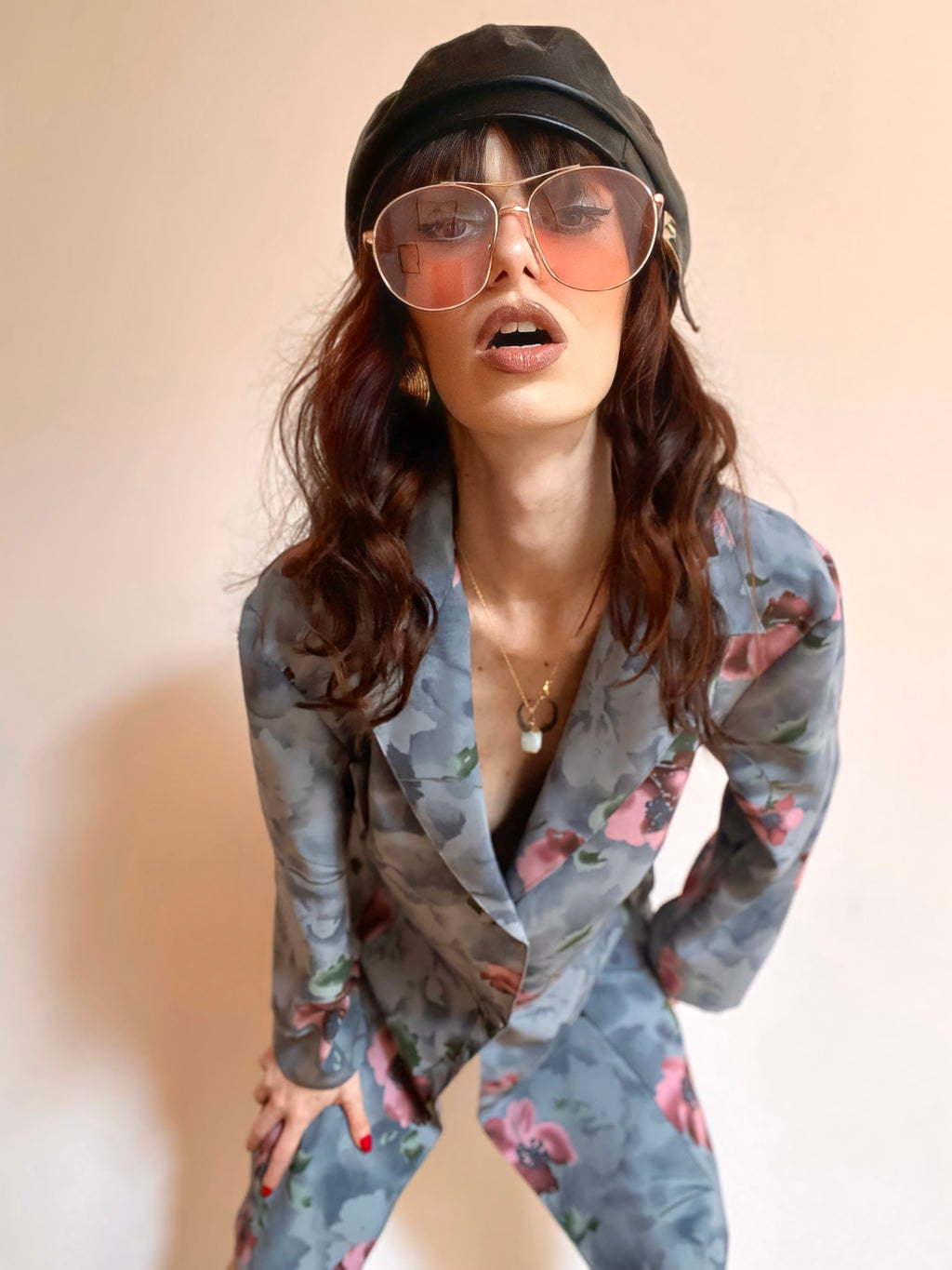 Blazer léger à fleurs