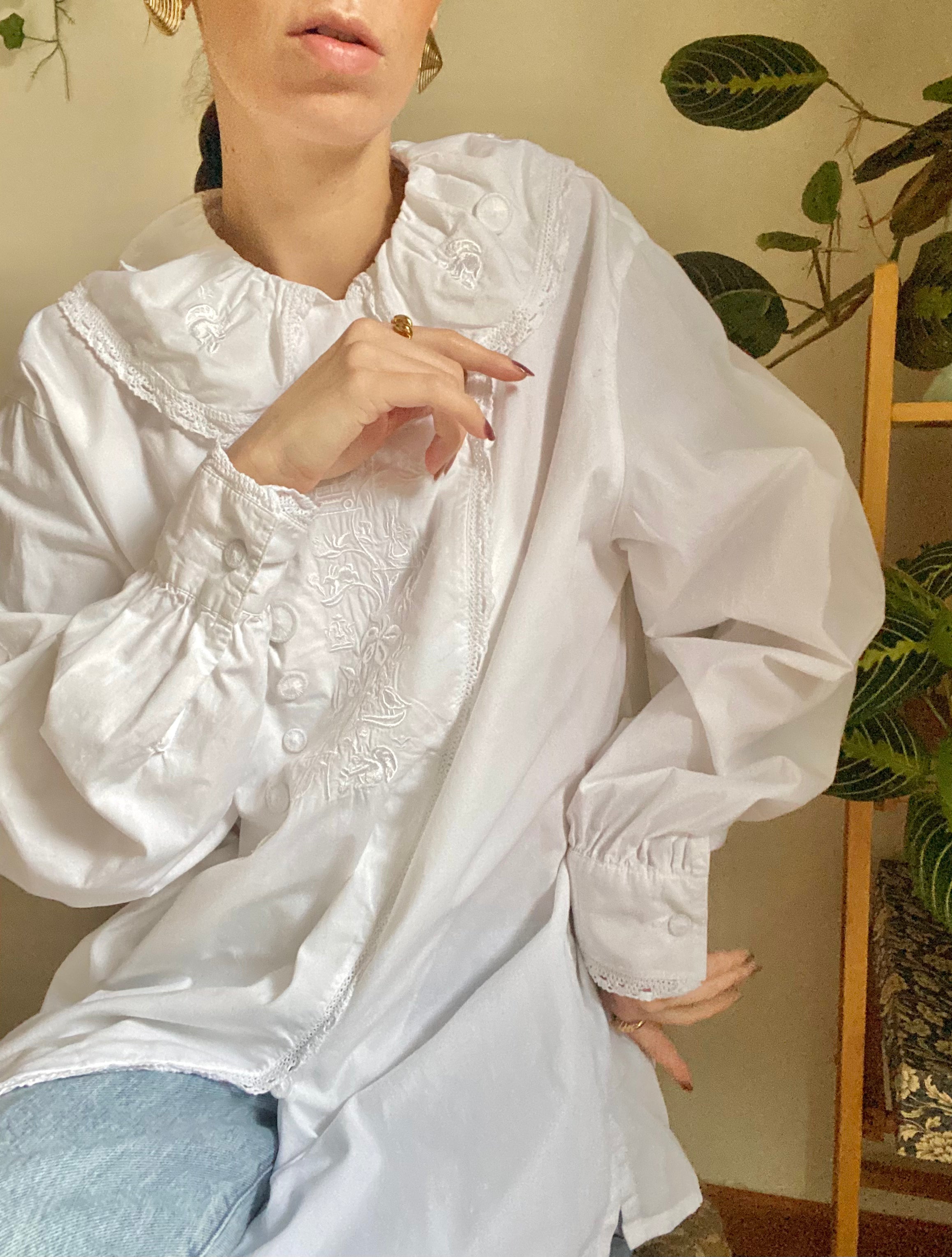 Camicia camice Pierrot in puro cotone