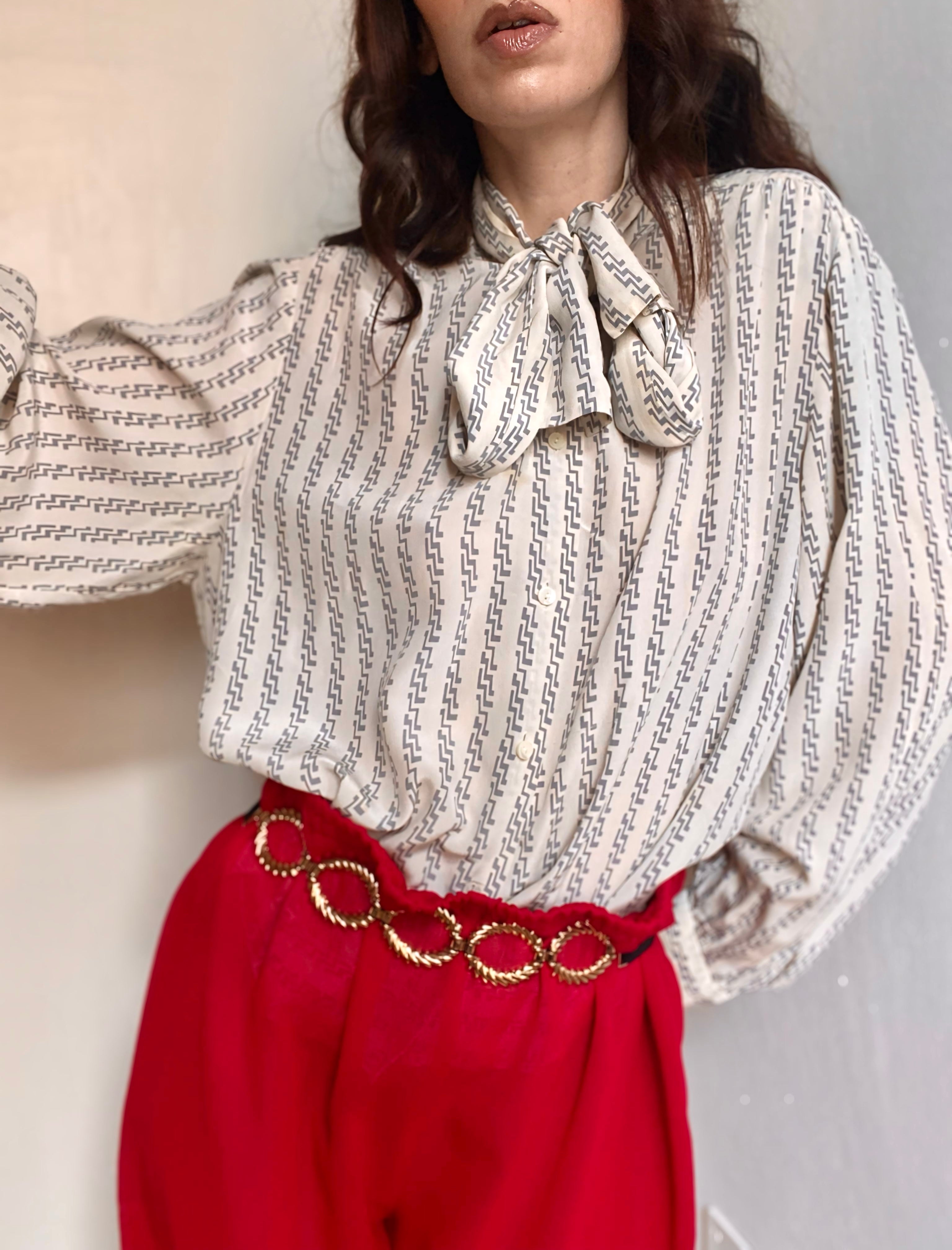 Camicia jabot sartoriale anni settanta