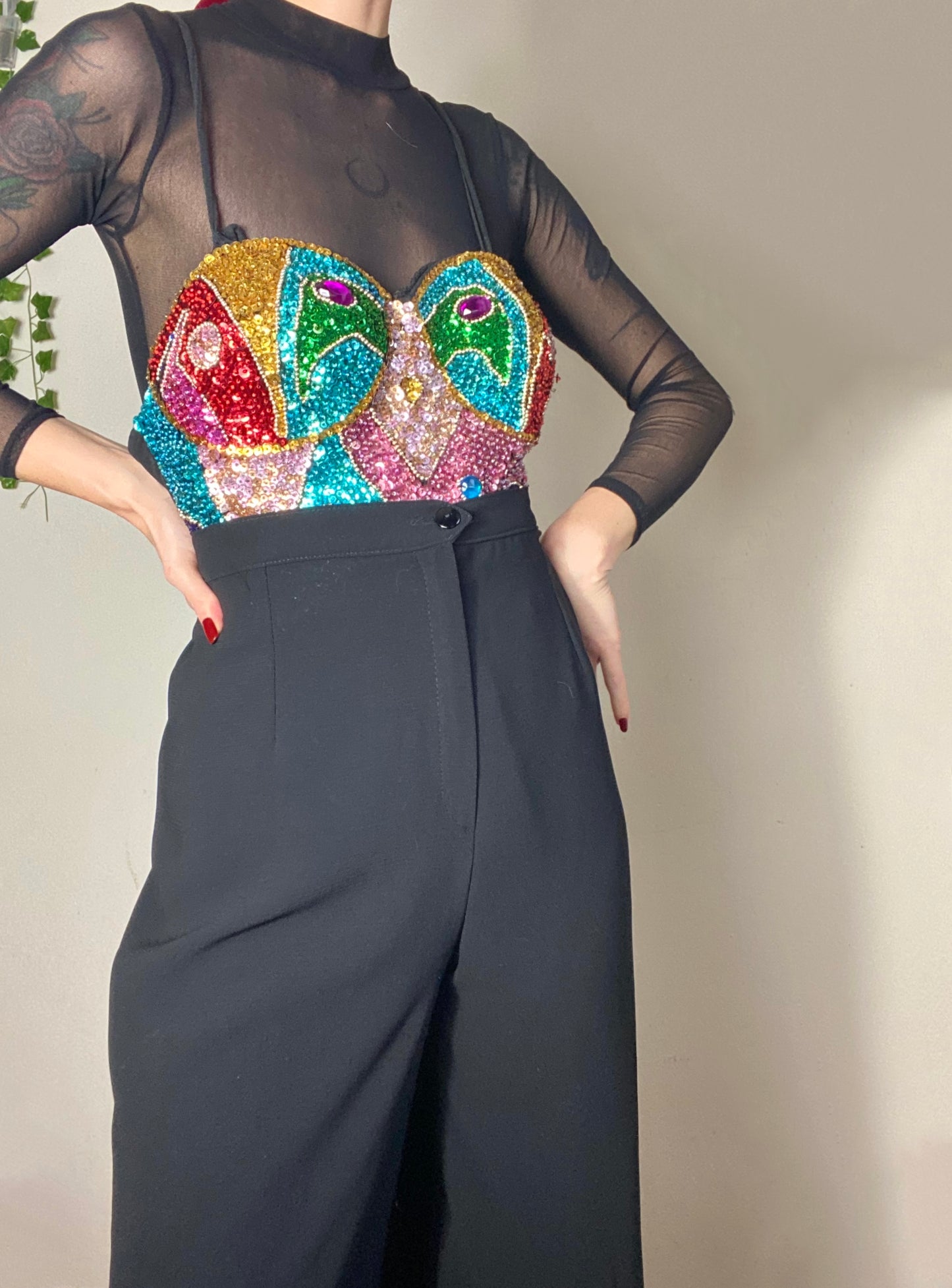 Cravatta A Lustrini Con Elastico P'Tit Clown - Accessorio Divertente Per Feste - Foto 5