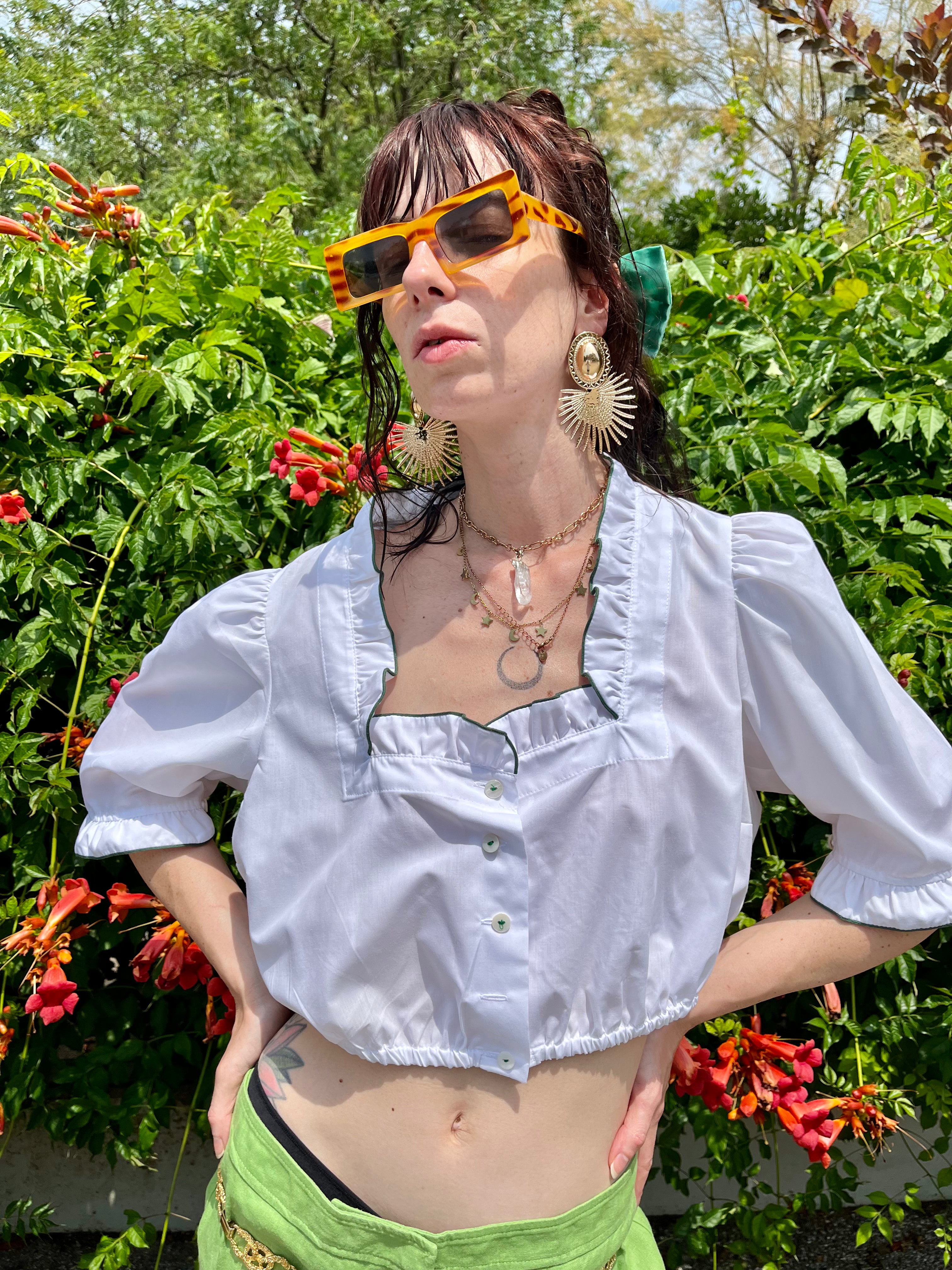 Top tirolese in cotone