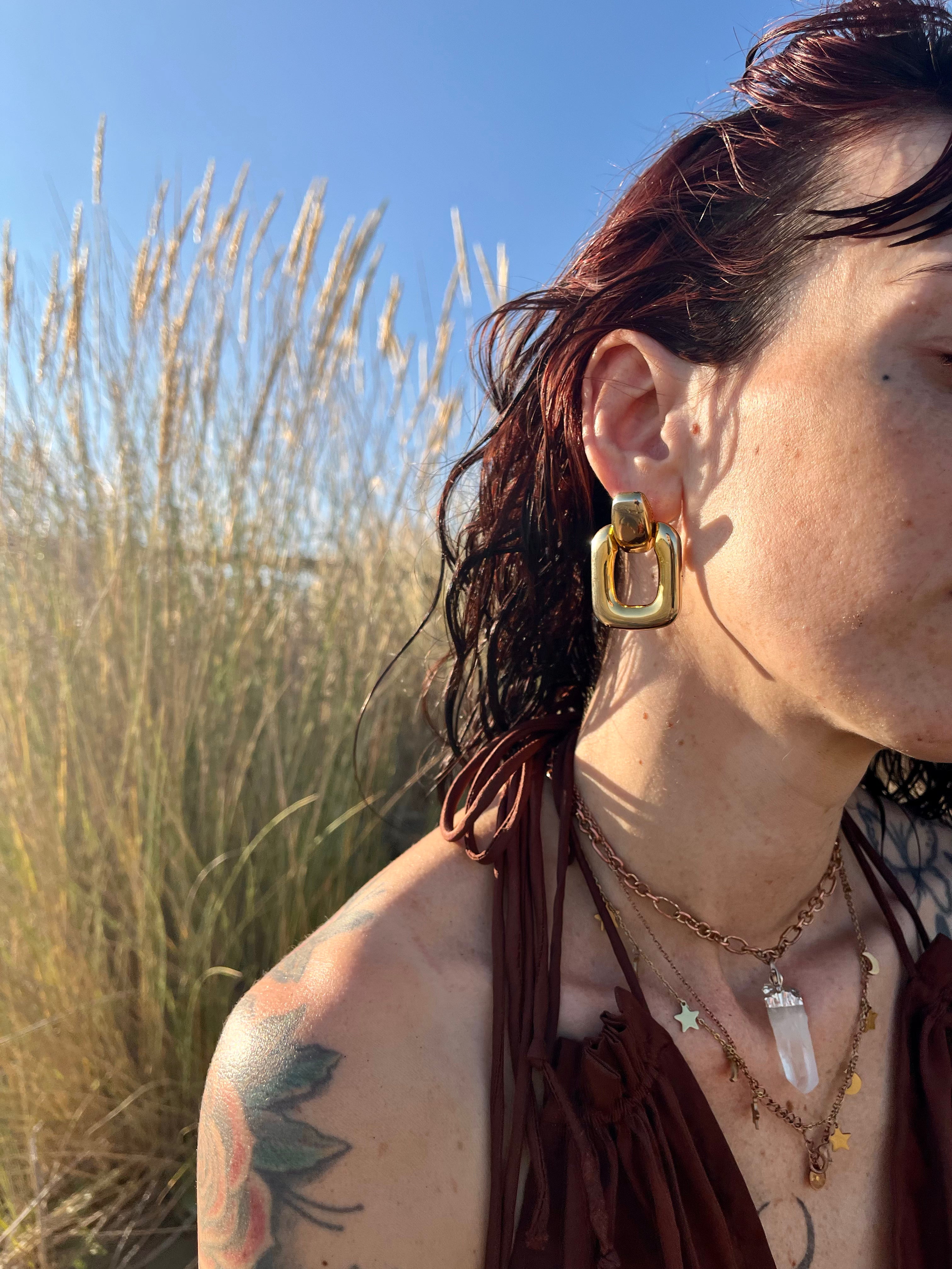 Photo de boucles d'oreilles