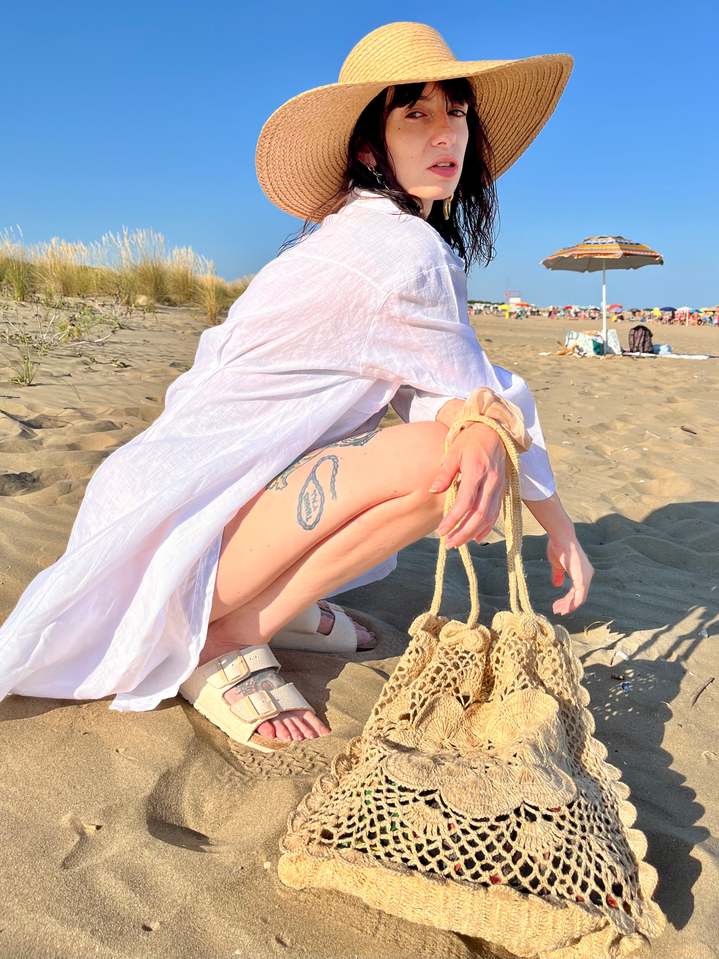 Aria maxi camicia in lino