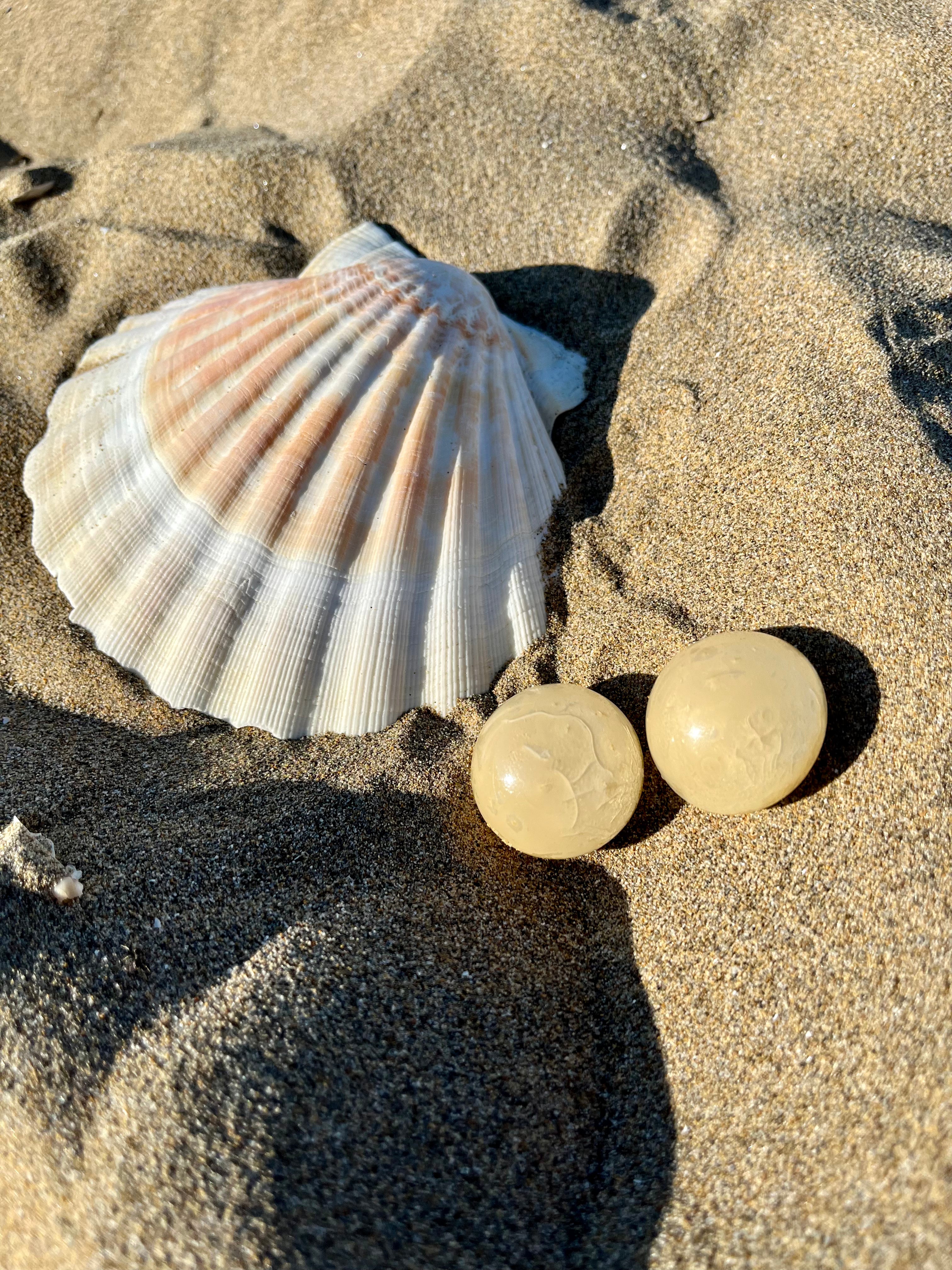 Boucles d'oreilles boutons perles