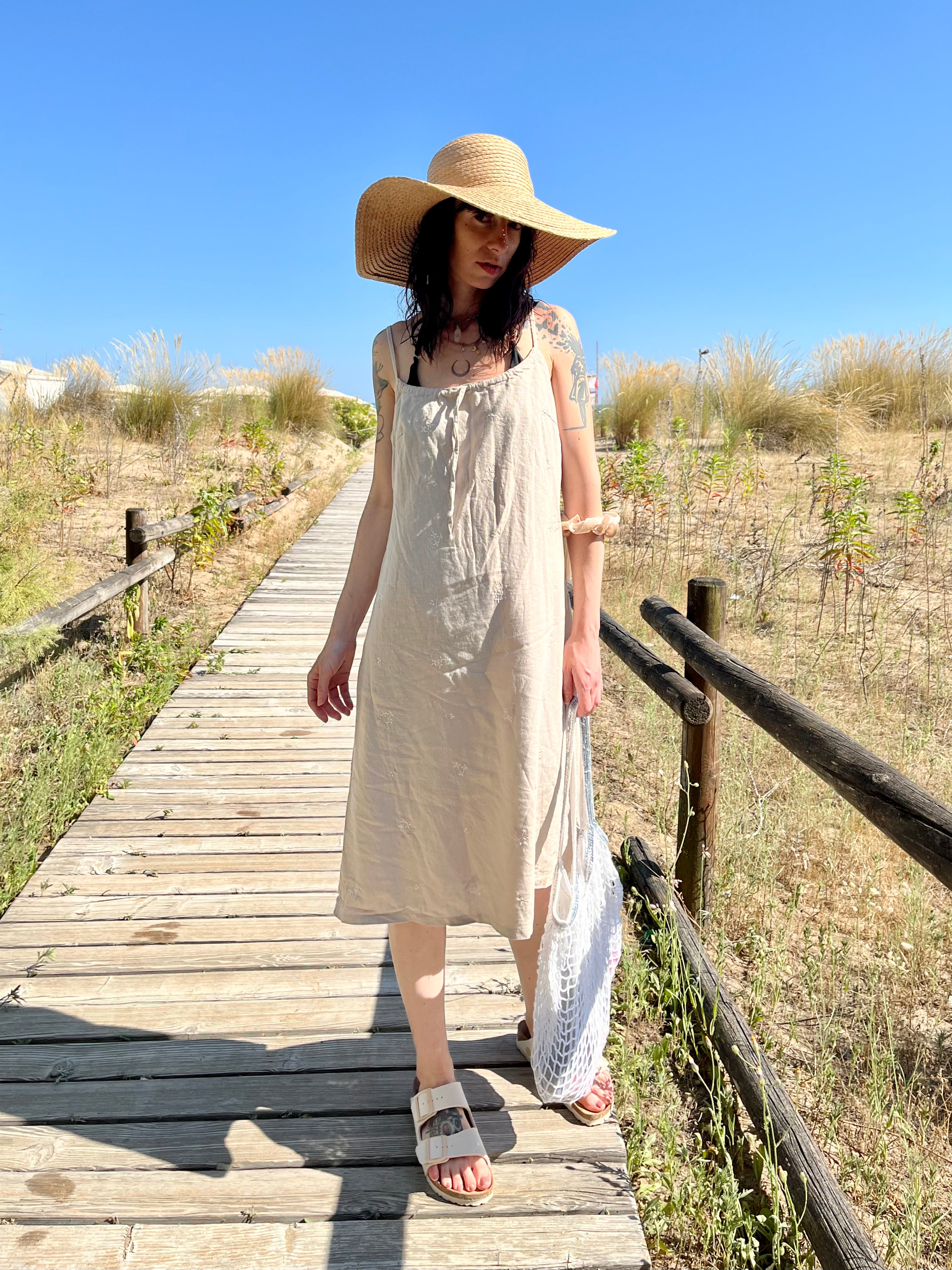 Sabbia abito in lino