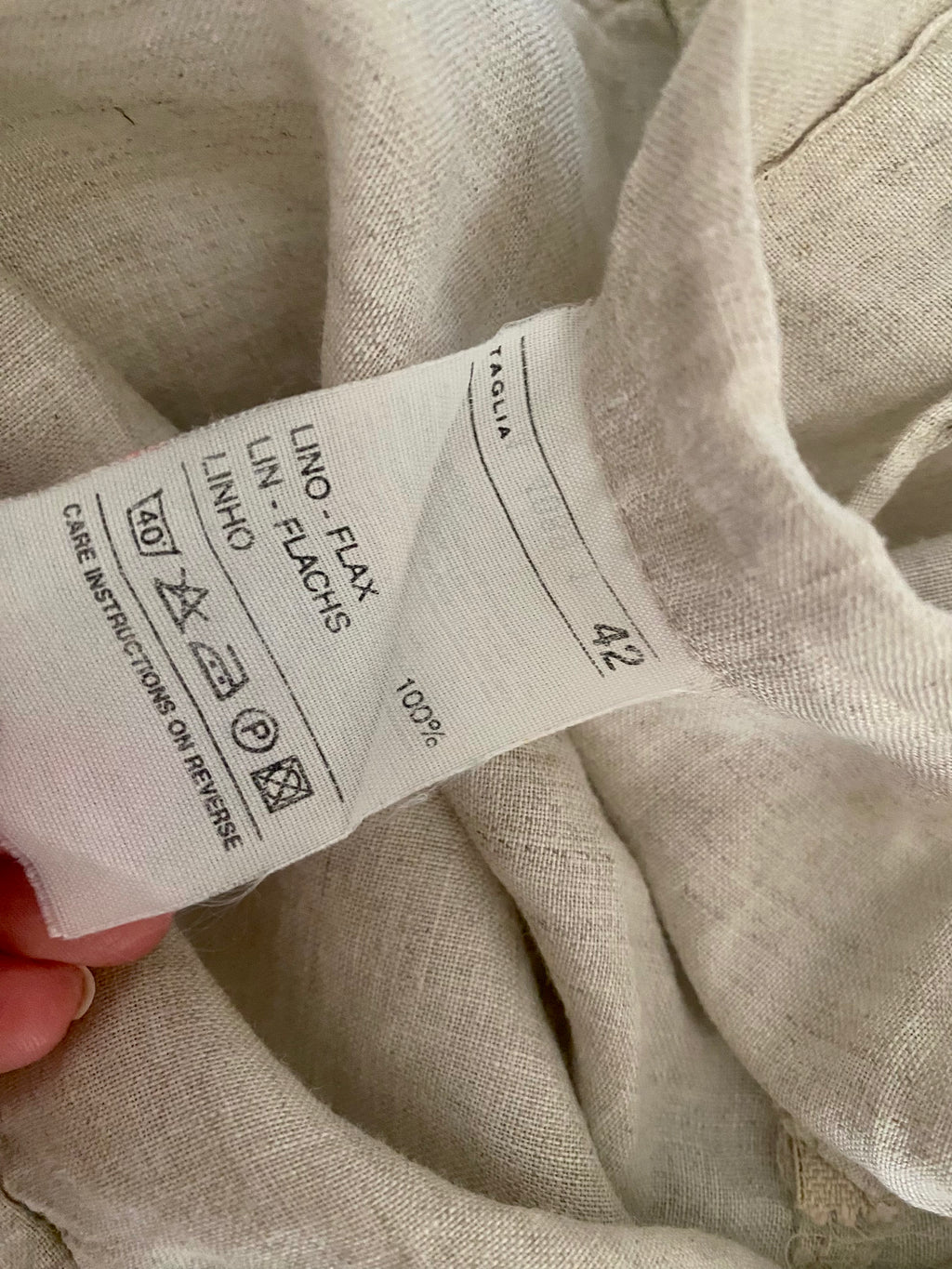 Pantalone in lino sabbia Benetton