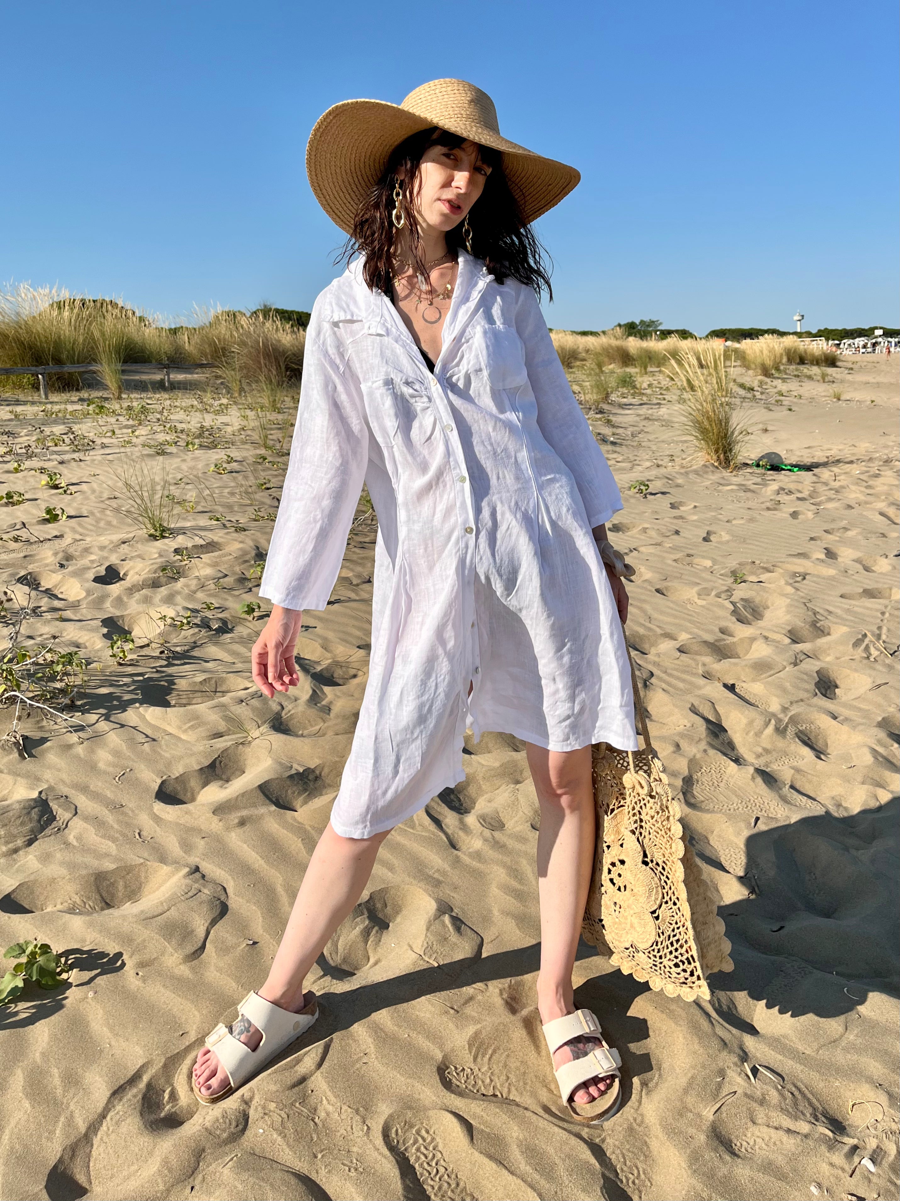 Aria maxi camicia in lino