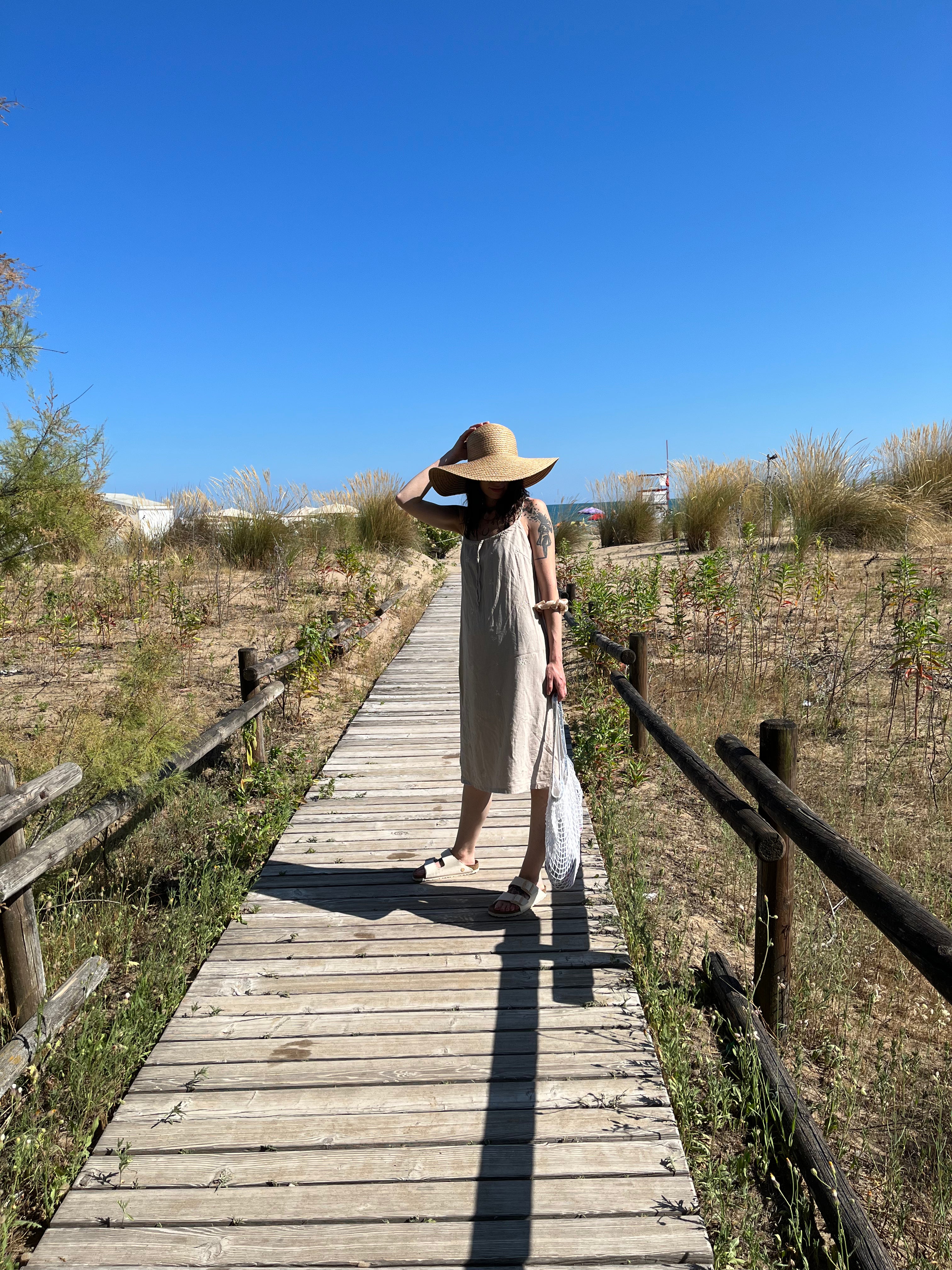 Sabbia abito in lino