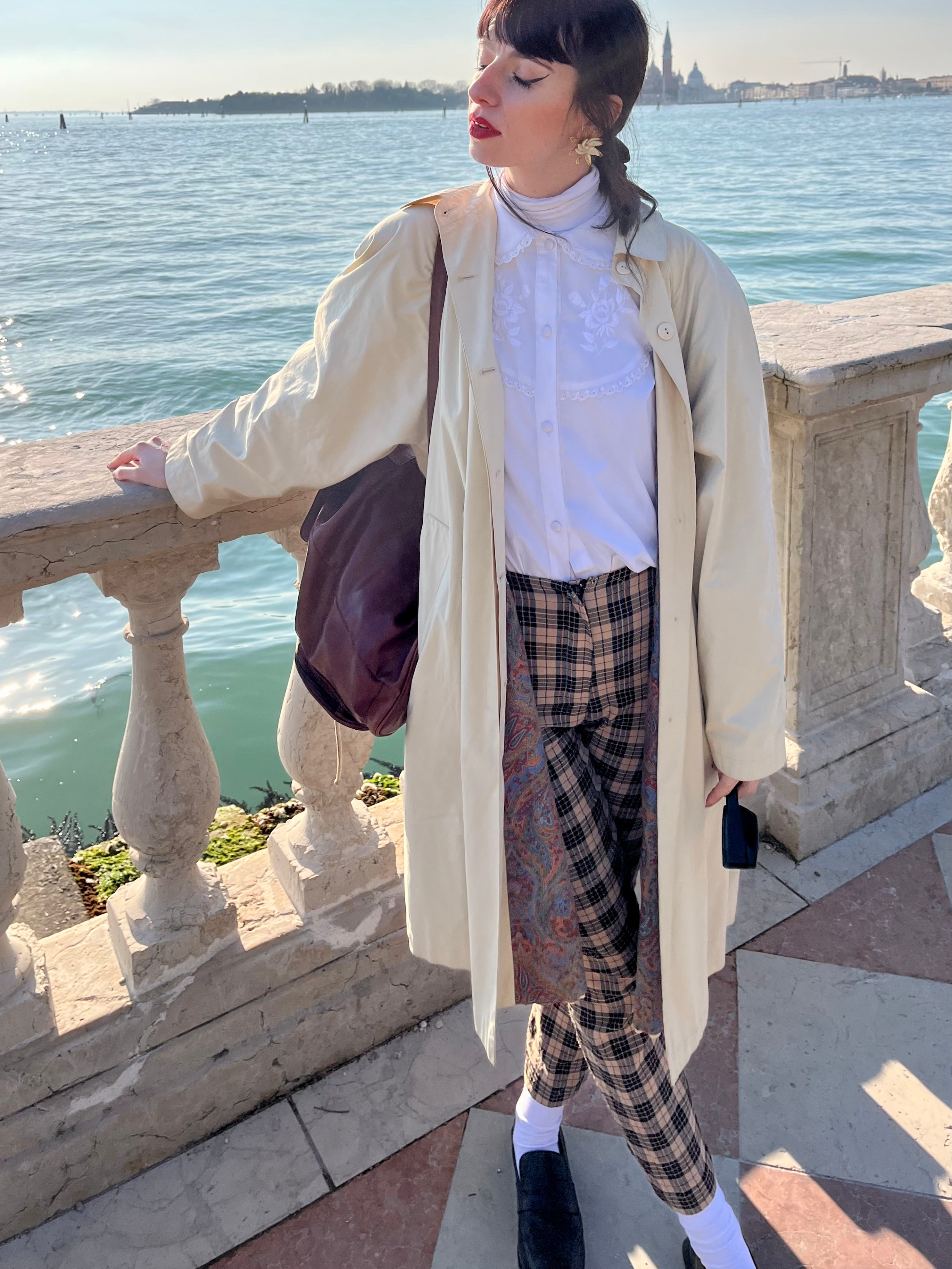 Bertol’s trench crema monopetto