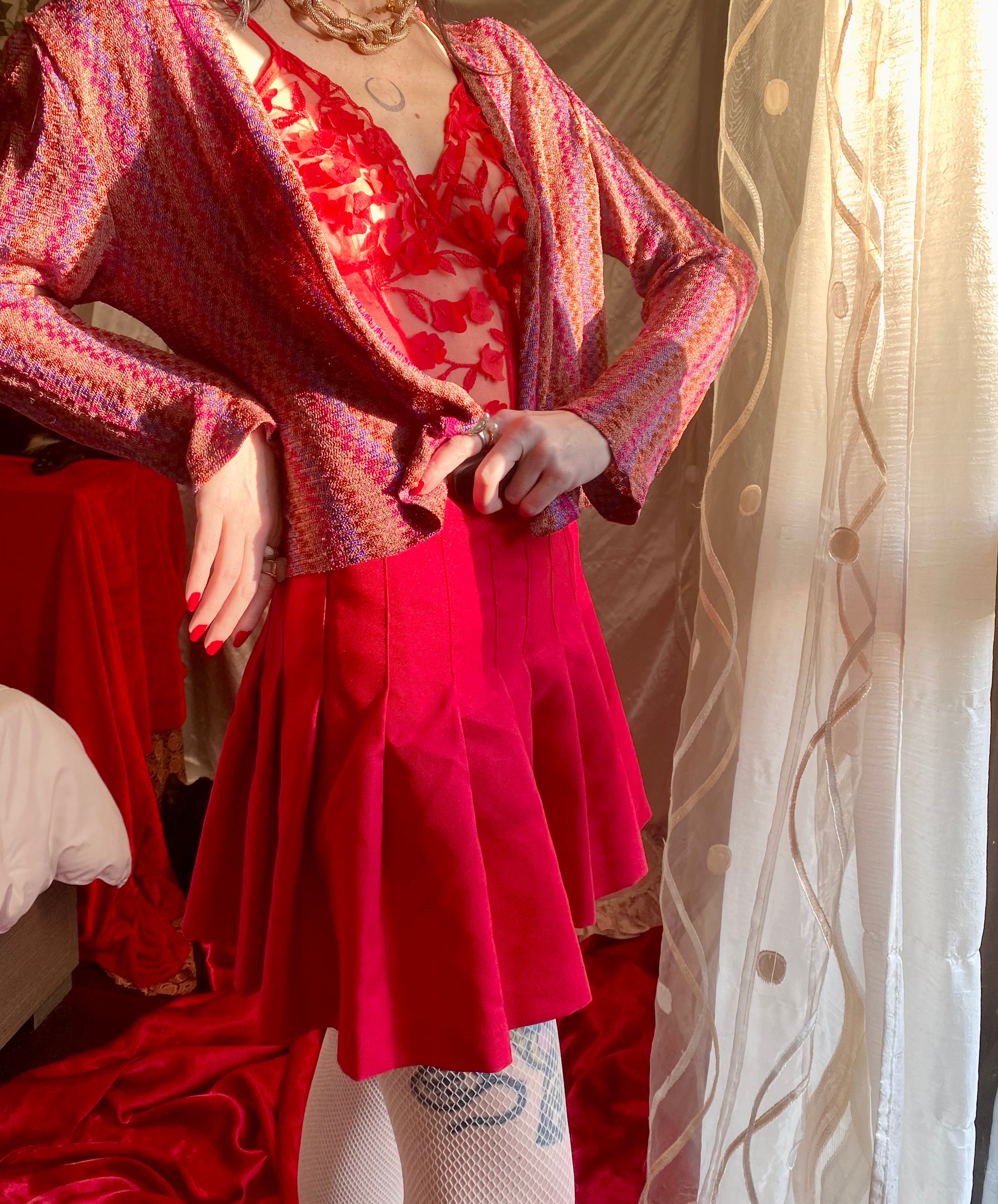 Cardigan a quadretti pastello Gianni Baldini