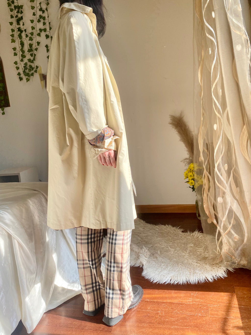 Bertol’s trench crema monopetto