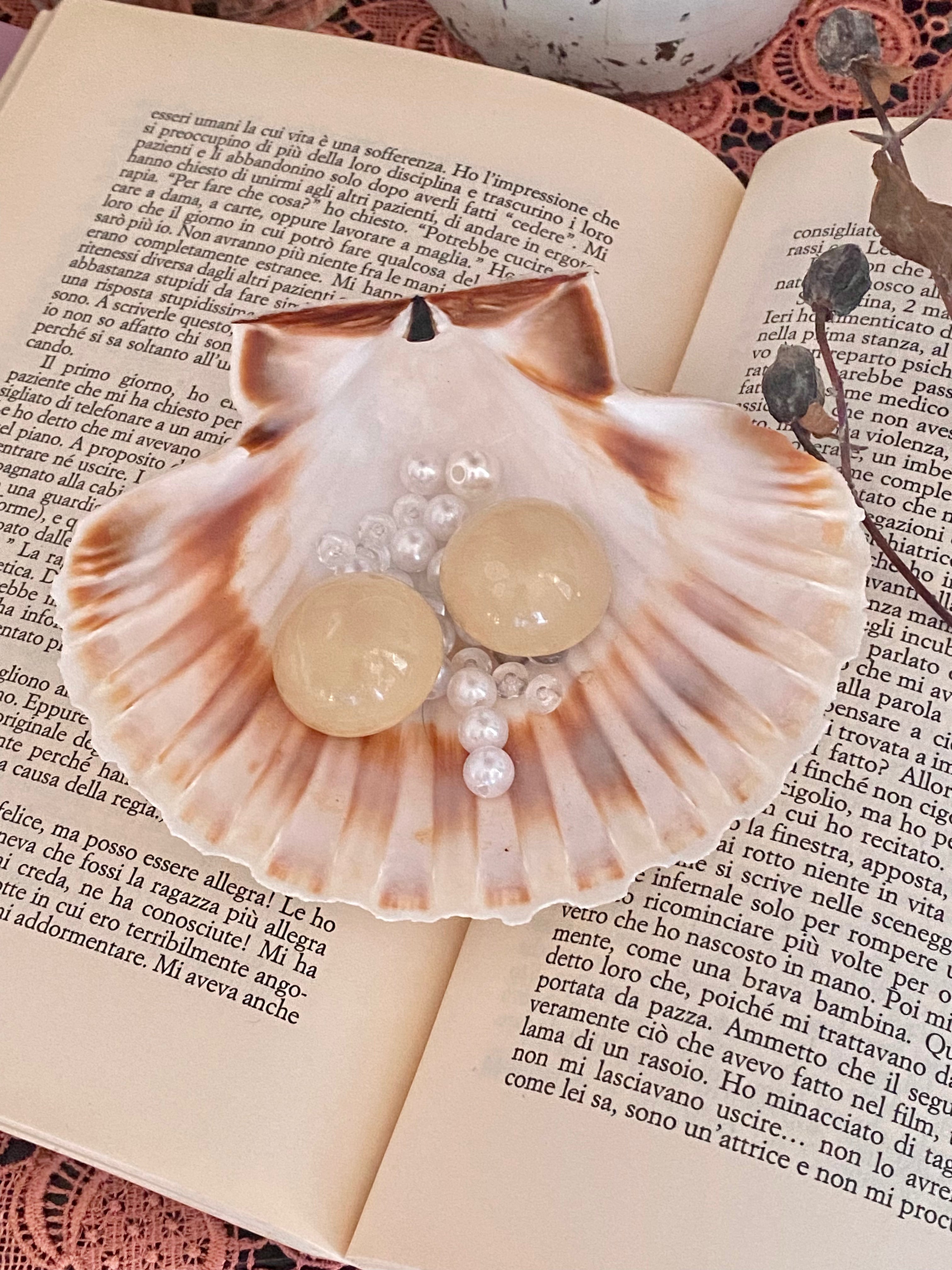 Boucles d'oreilles boutons perles