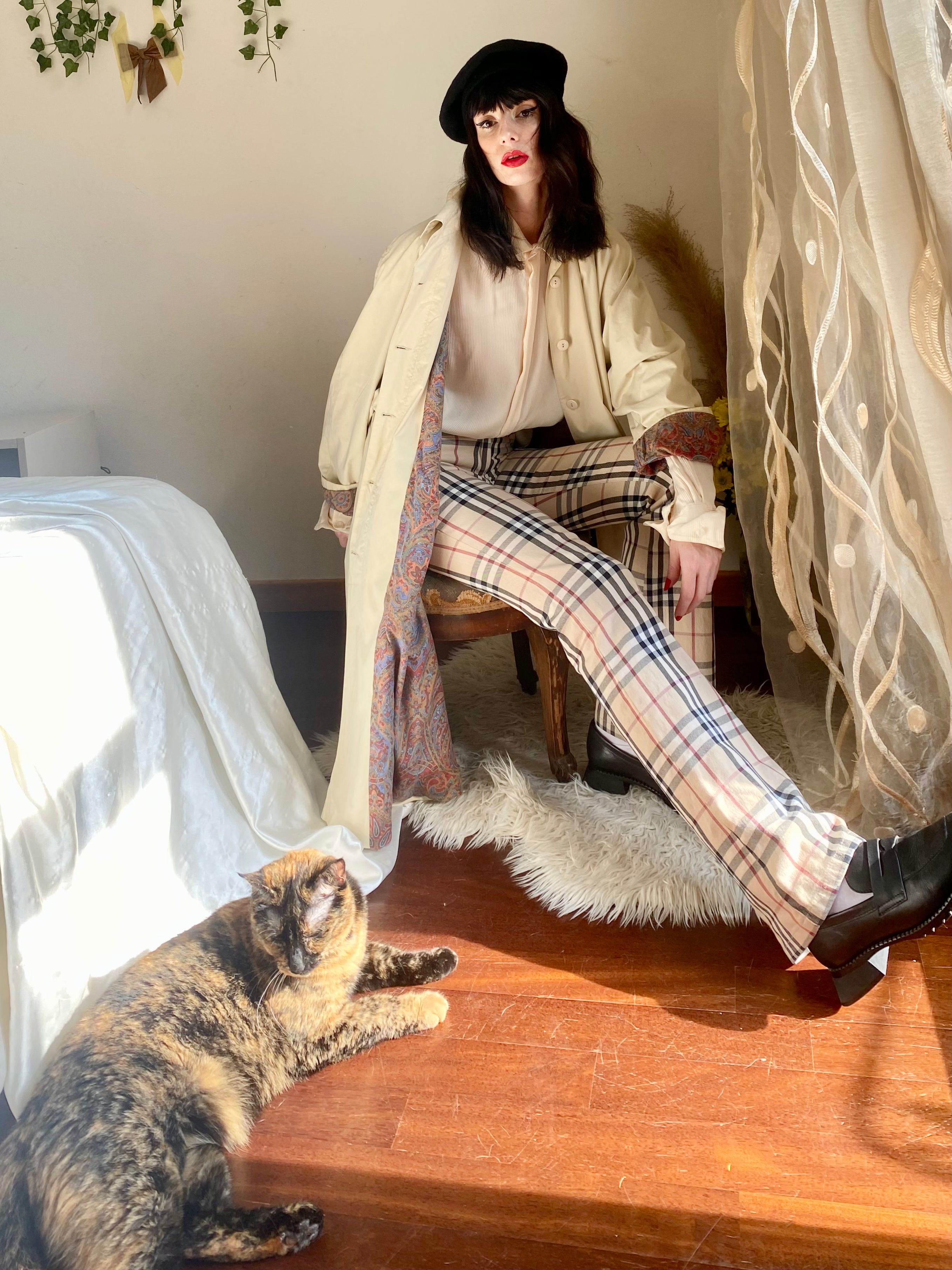 Bertol’s trench crema monopetto