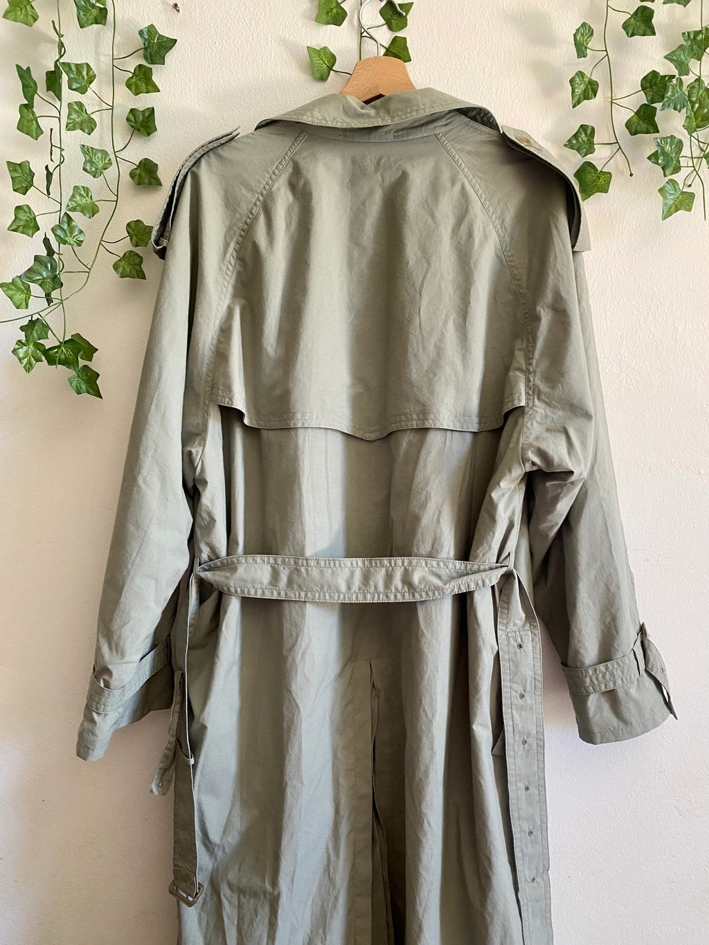 Trench-coat olive à double boutonnage