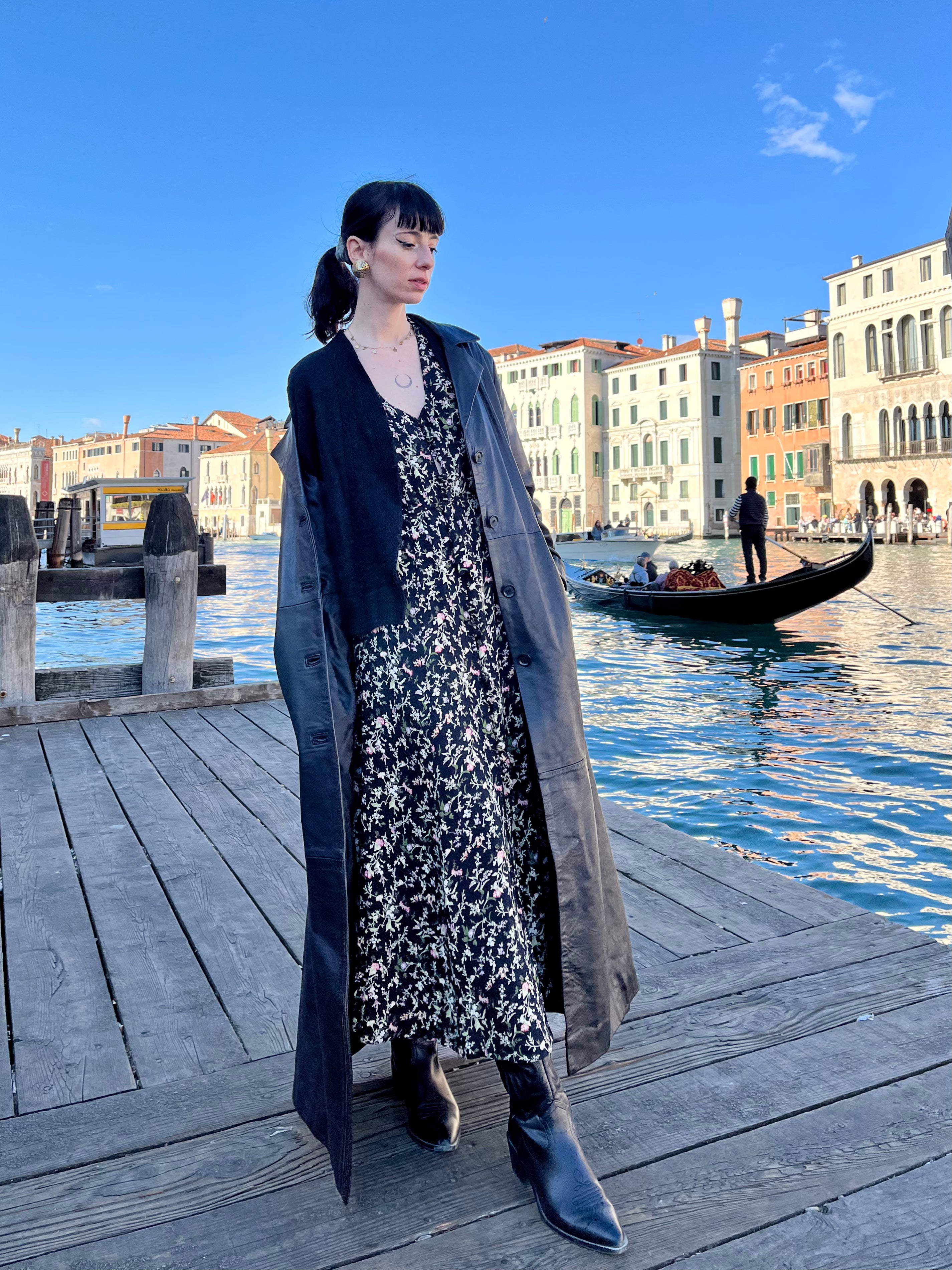 Trench in pelle monopetto