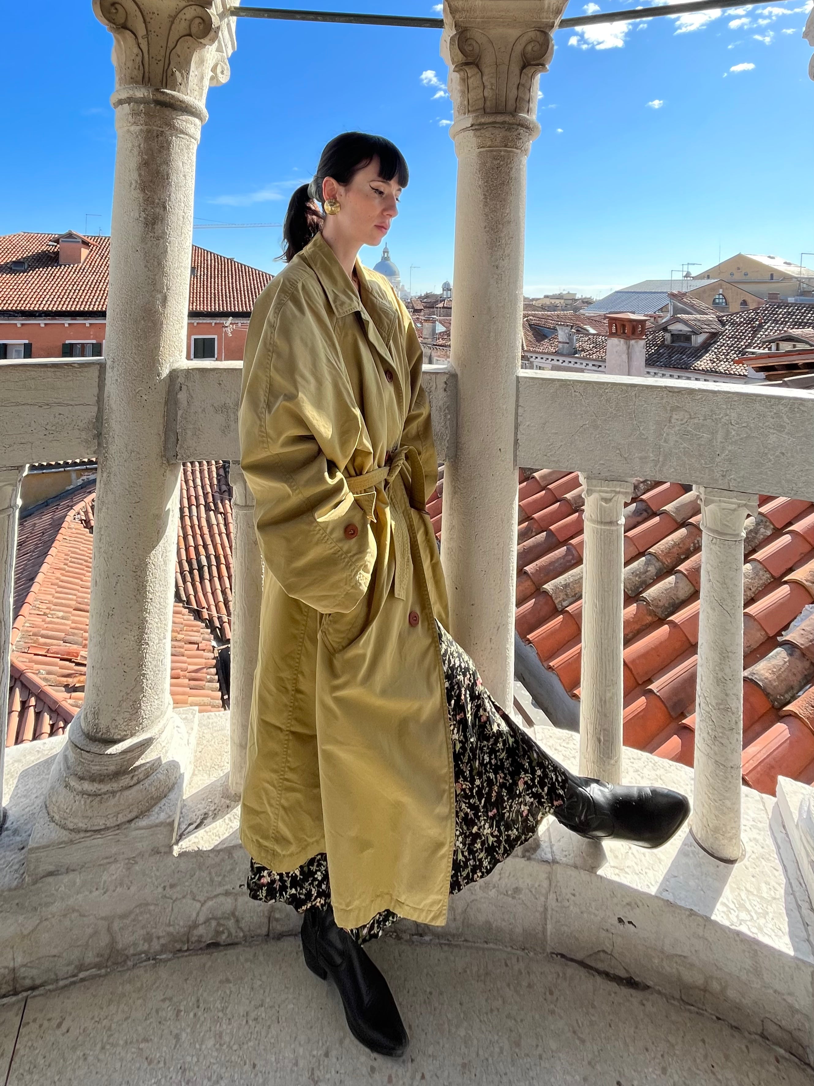 Versace sport trench monopetto oliva