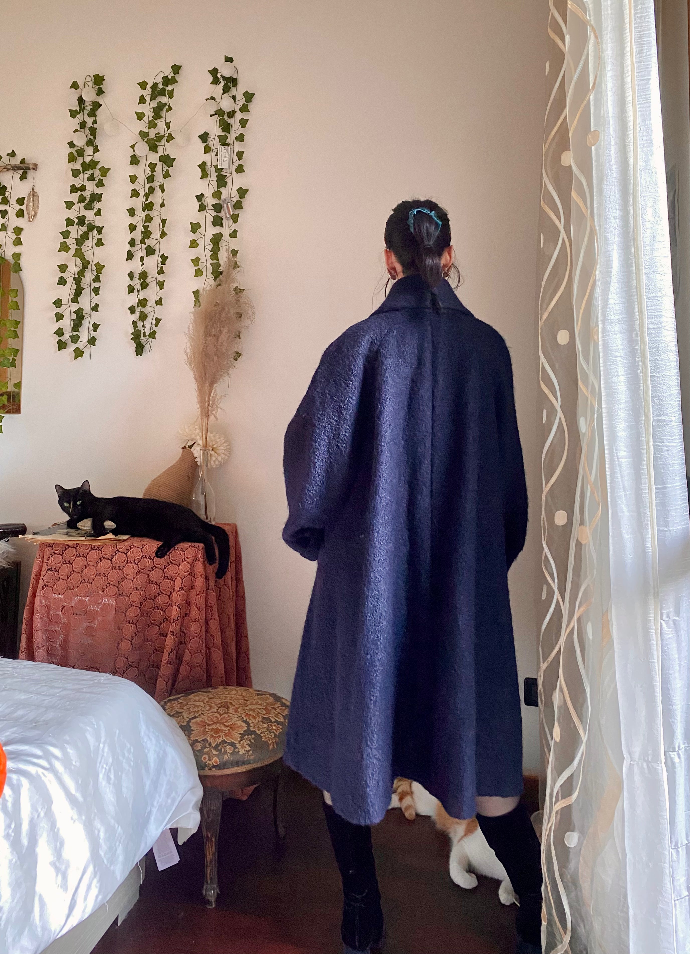 Cappotto Missoni blu notte