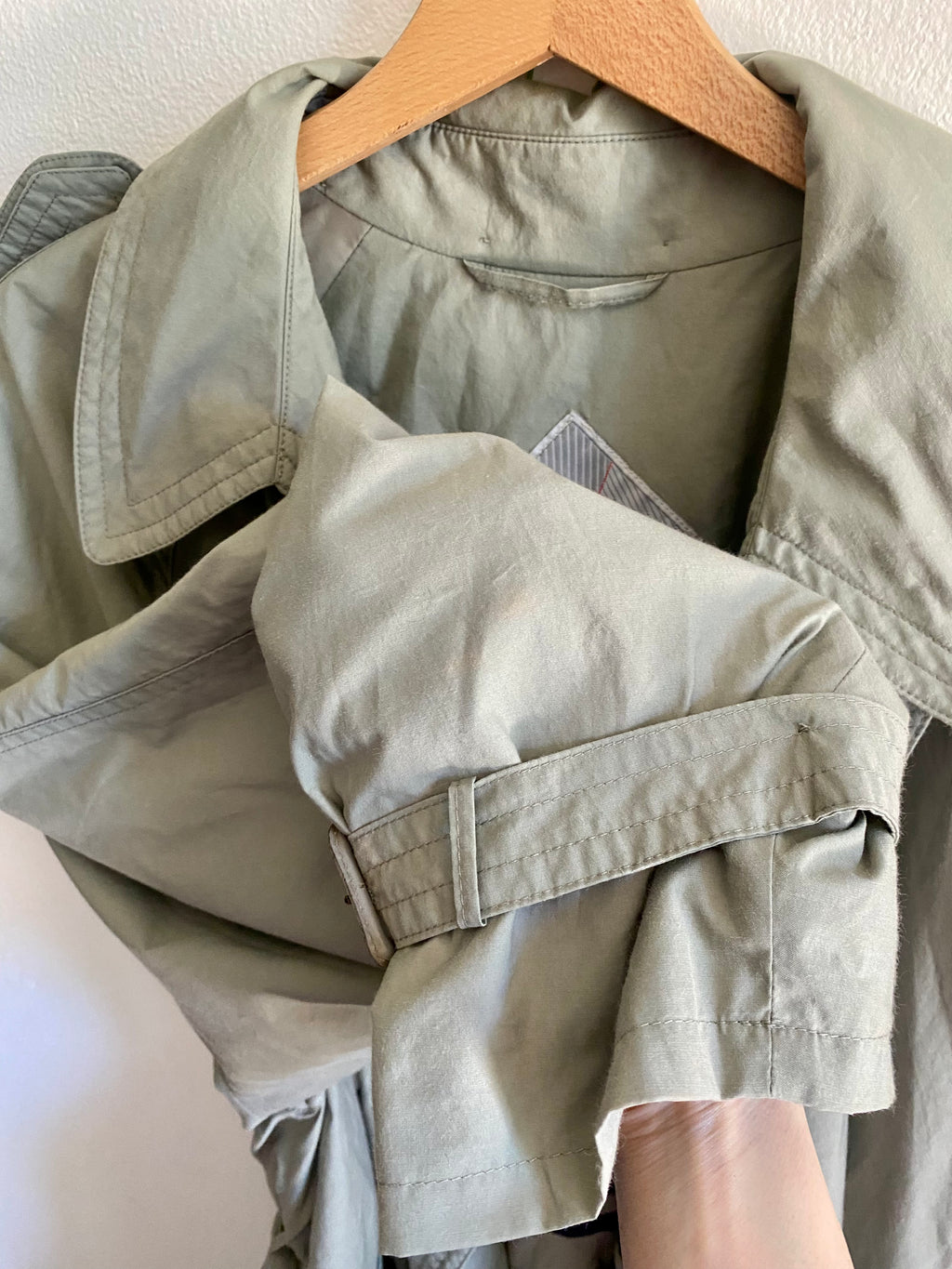Trench-coat olive à double boutonnage