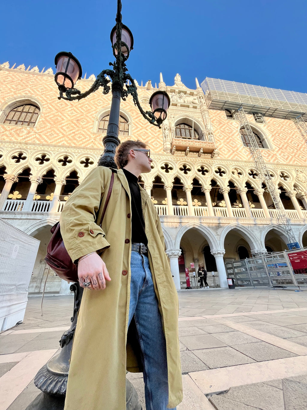 Versace sport trench monopetto oliva
